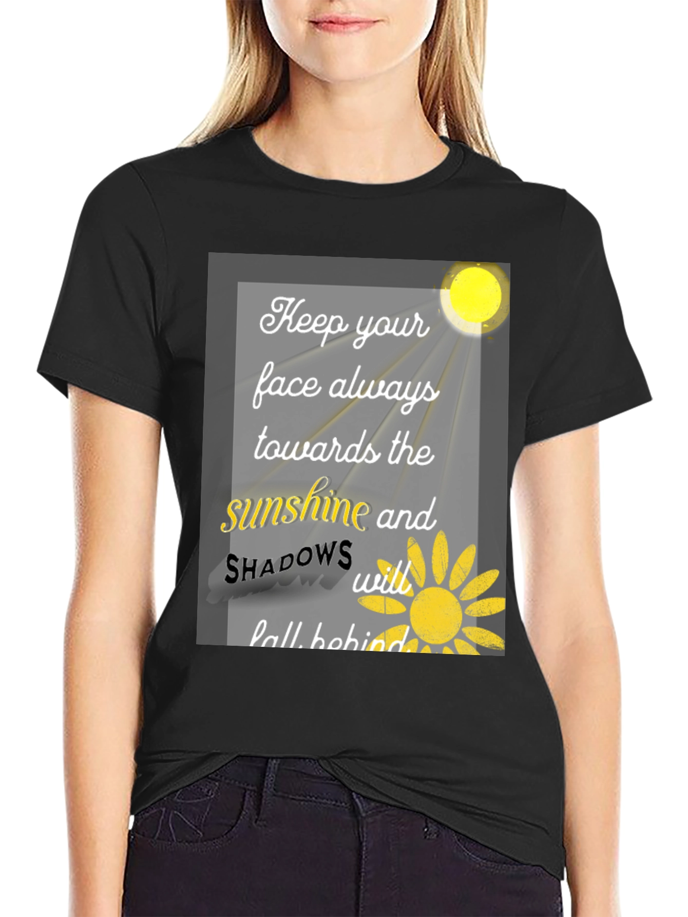 Black Sunshine & Shadows Graphic Tee view 2