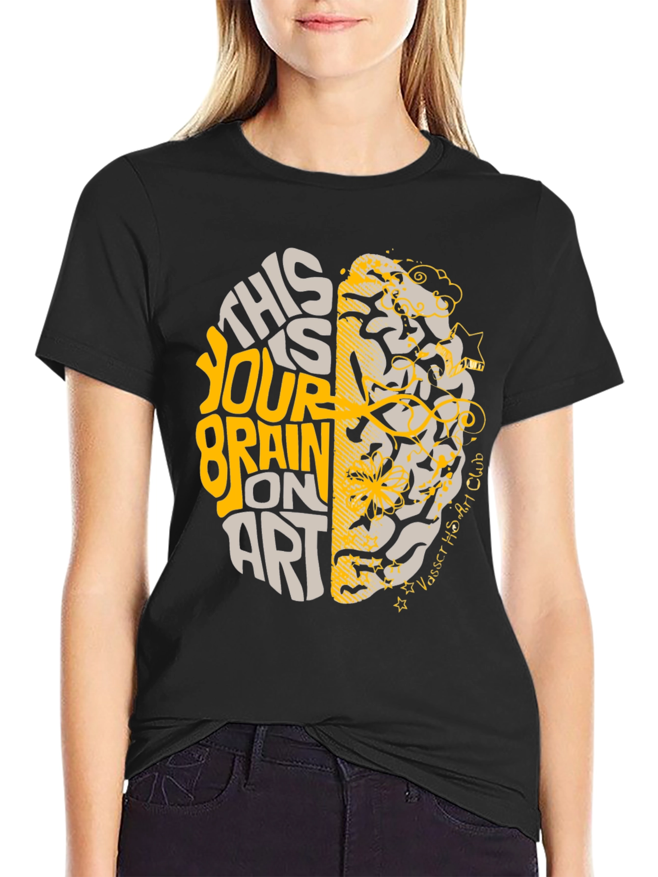 Brain on Art Graphic Tee - Stylish Creativity T-Shirt - 2