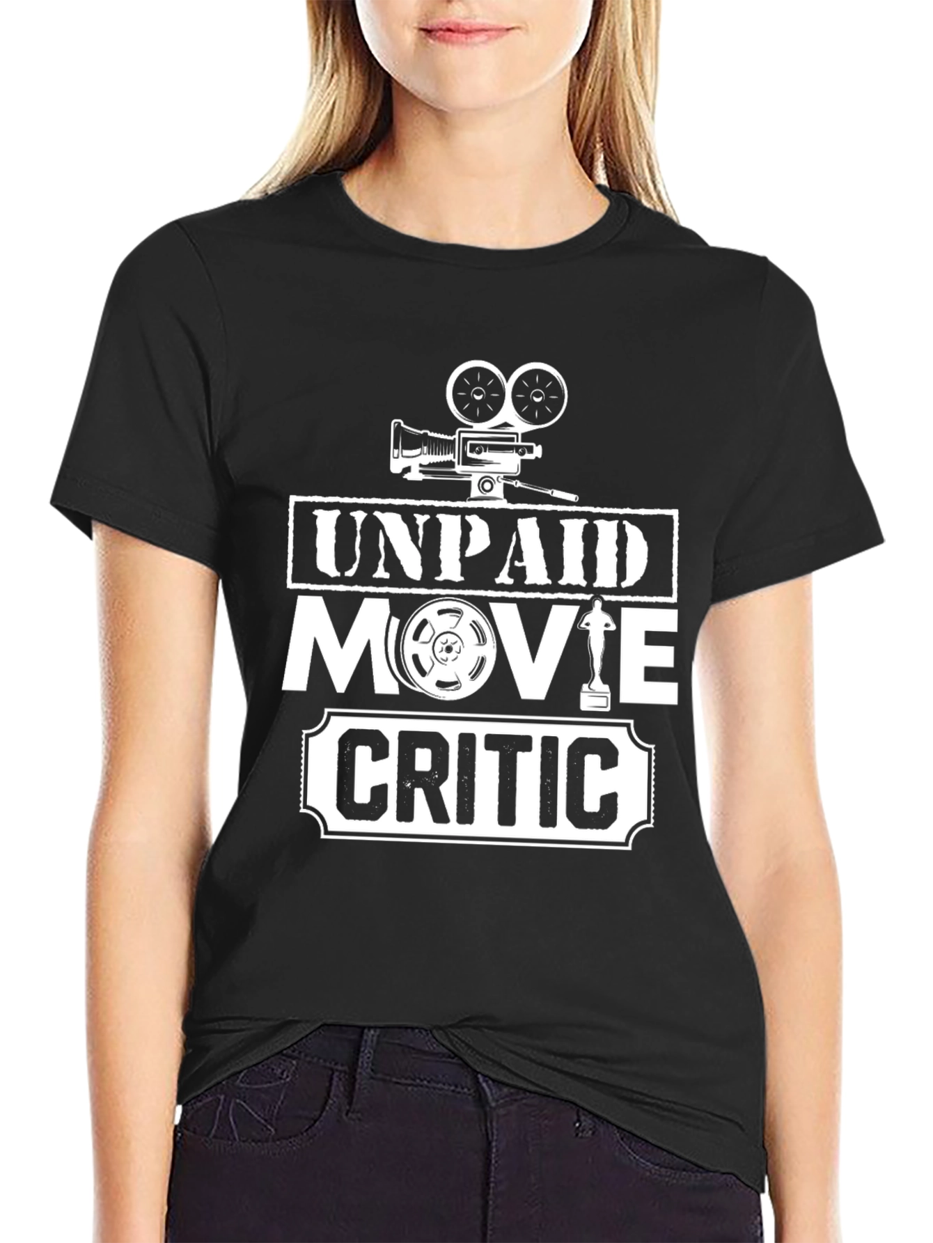 Unpaid Movie Critic Black T-Shirt - 2