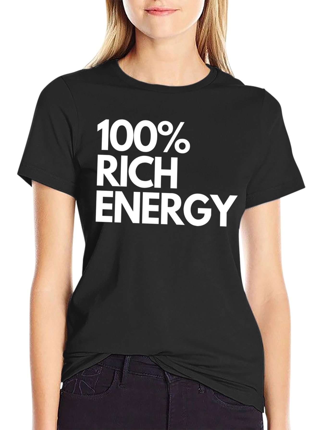 Black 100% Rich Energy Graphic Tee view 2