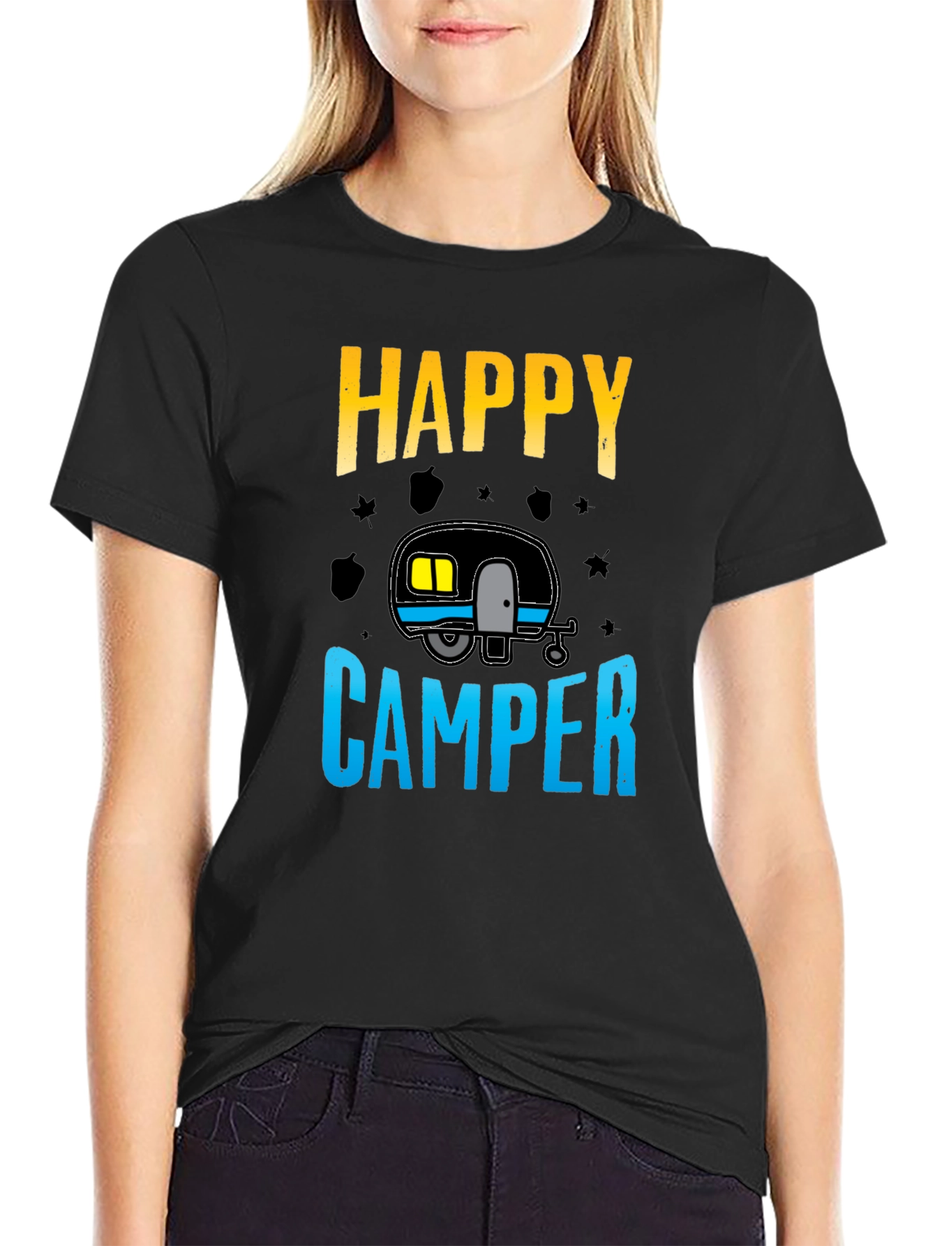 Black Happy Camper Graphic Tee view 2