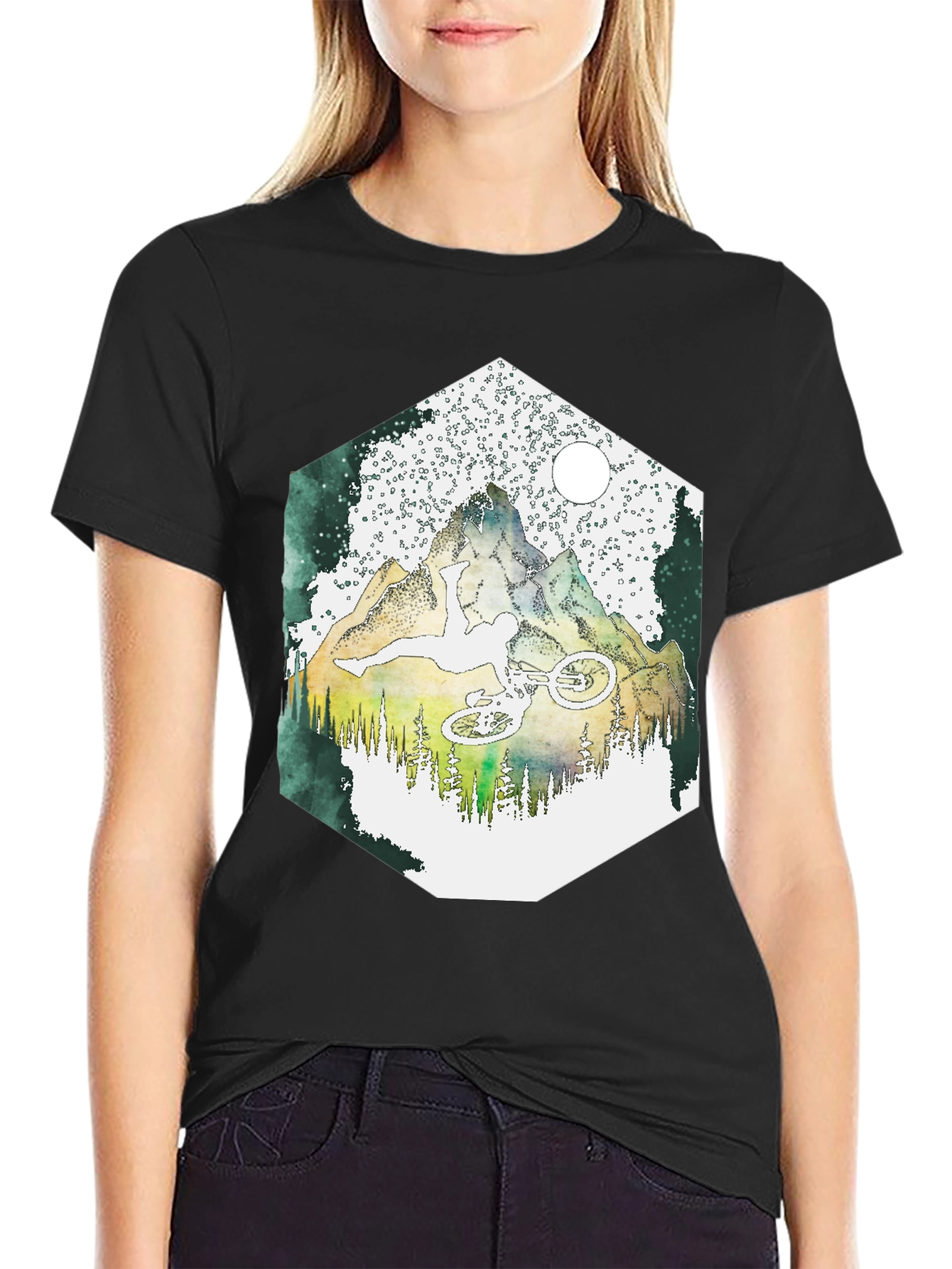 Black Mountain Biker Graphic Tee - Adventure Ready! view 2