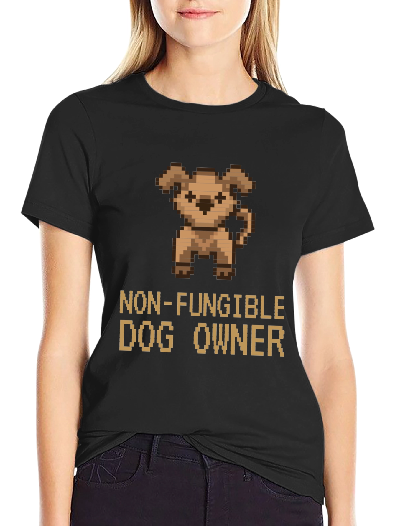Black Non-Fungible Dog Owner Graphic T-Shirt view 2