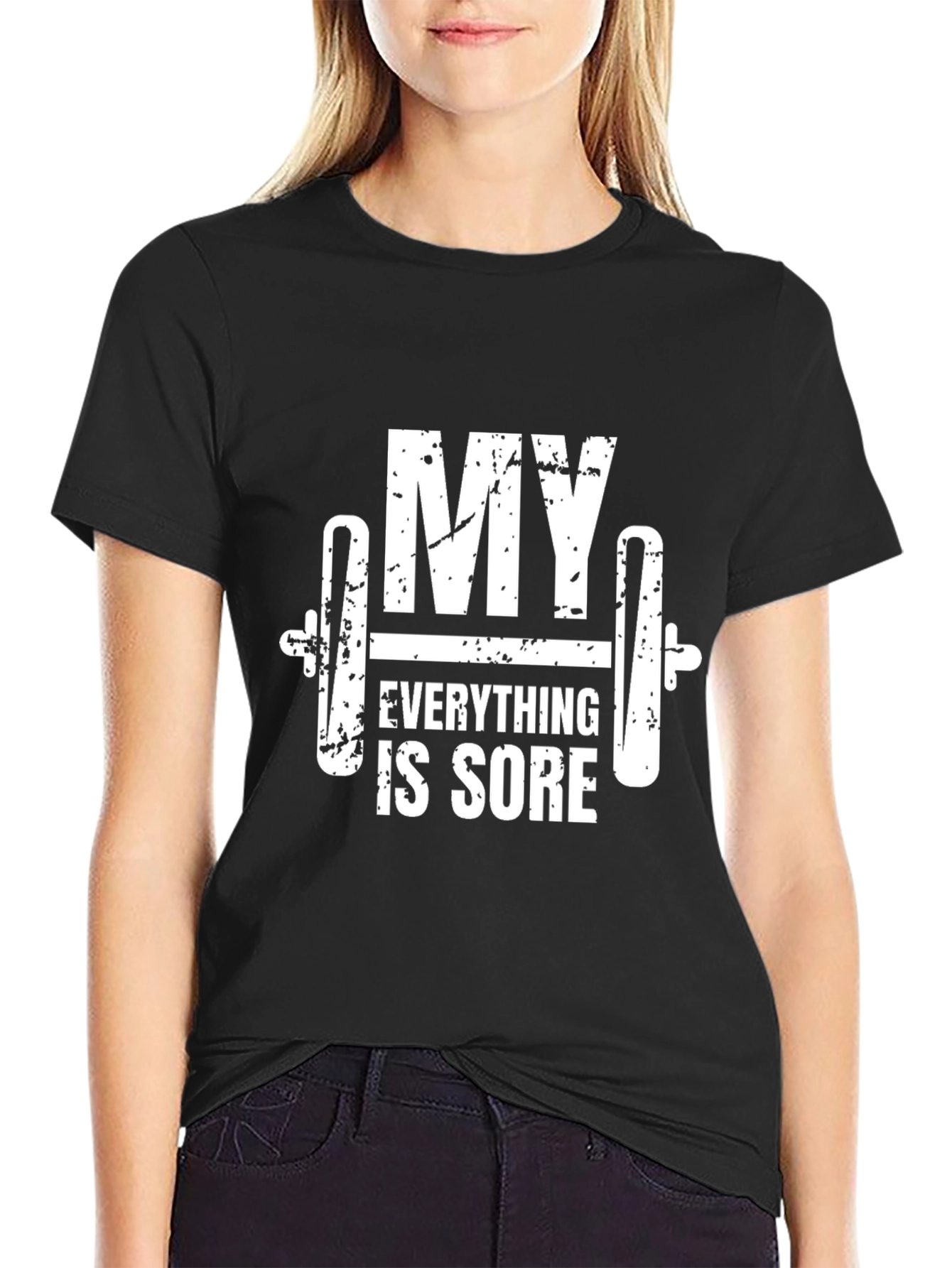Black My Everything Is Sore Gym T-Shirt view 2
