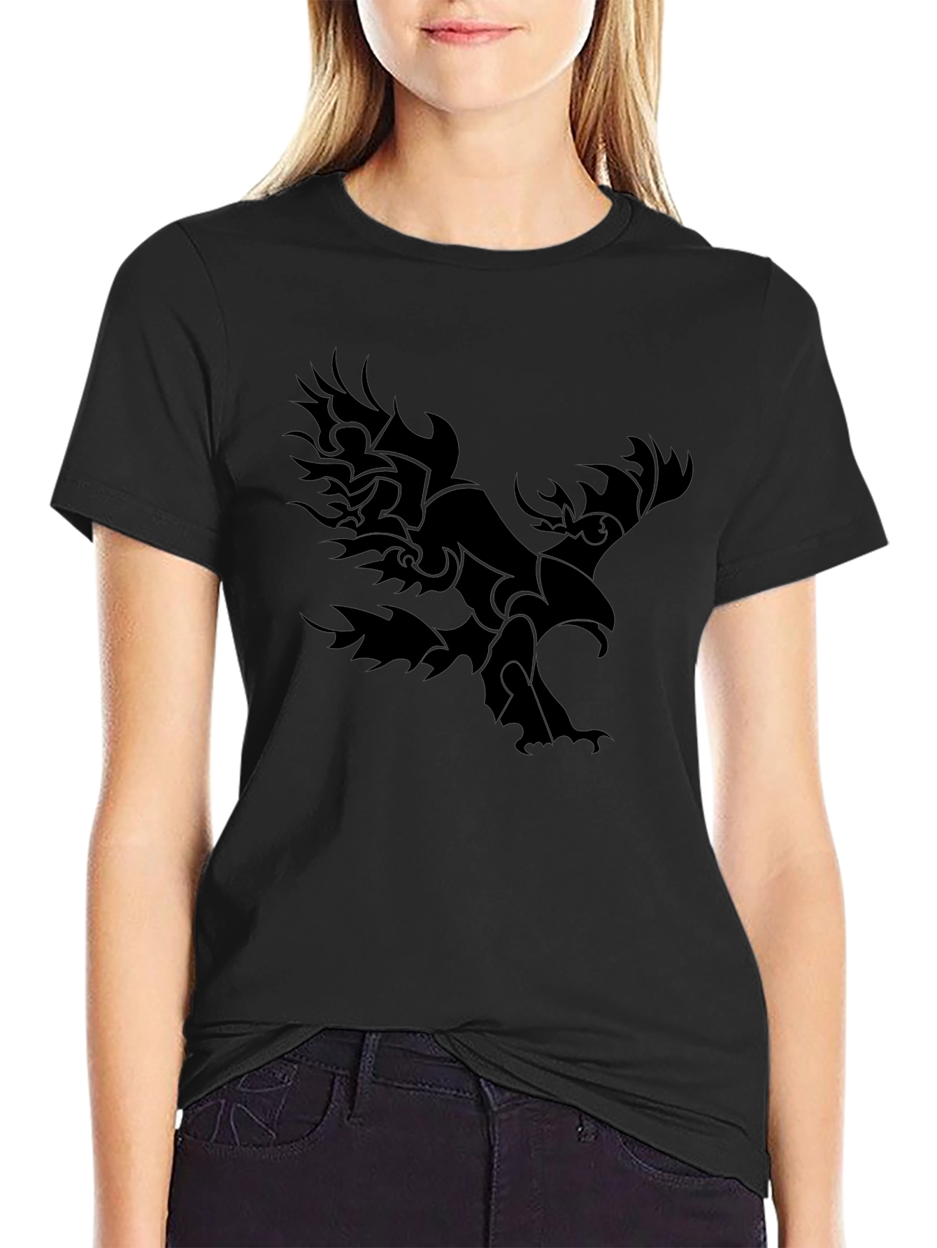 Black Black Eagle Graphic Tee - Men's Fashion view 2