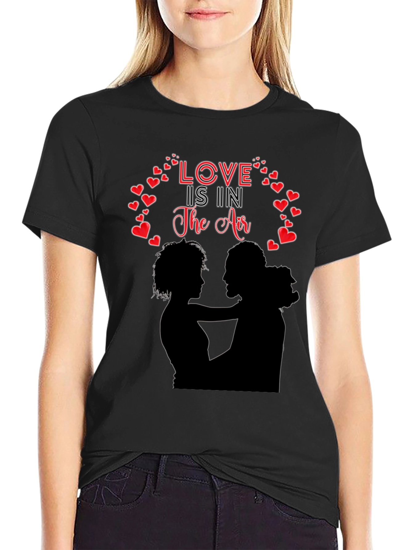 Black Love is in the Air Graphic T-Shirt view 2