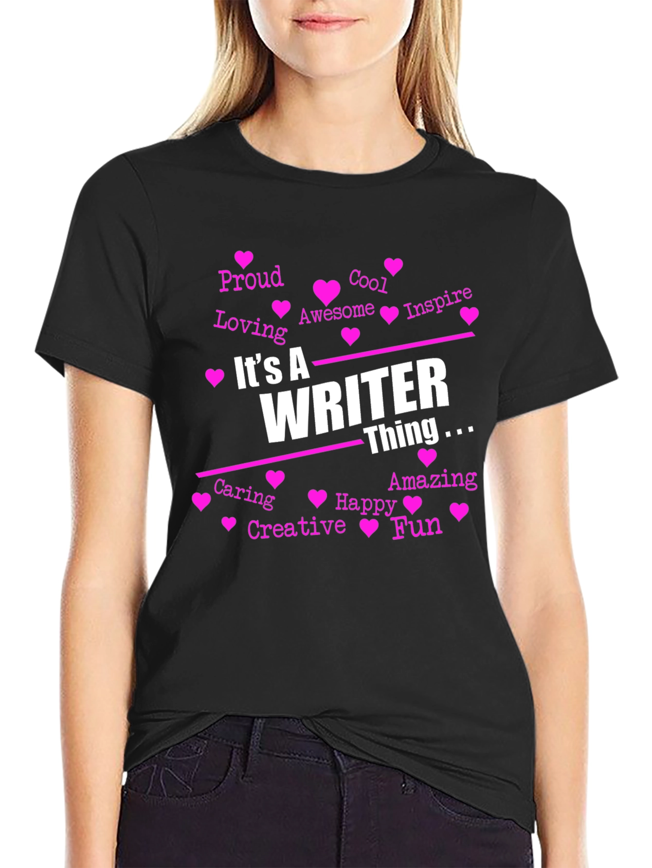 Black It's A Writer Thing T-Shirt view 2