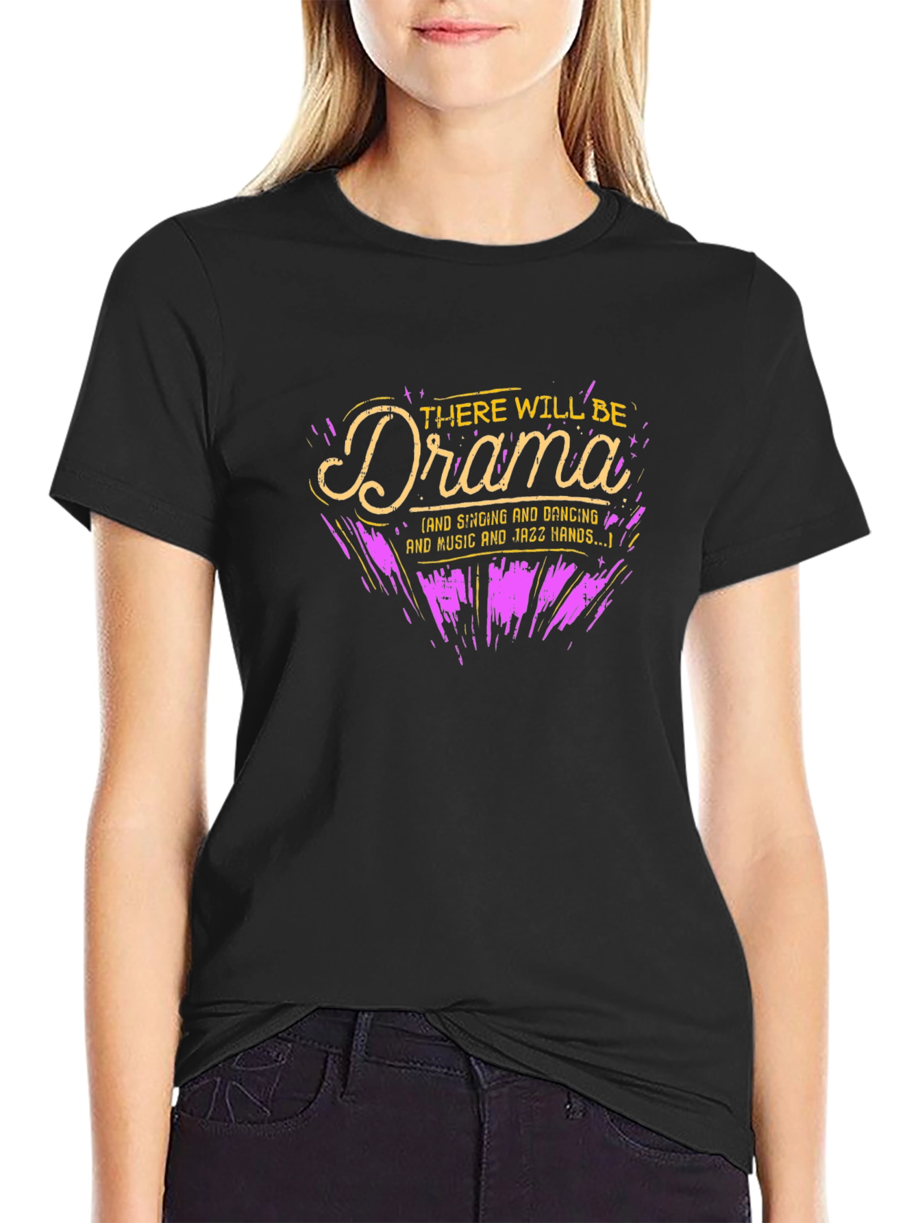 Black There Will Be Drama T-Shirt view 2