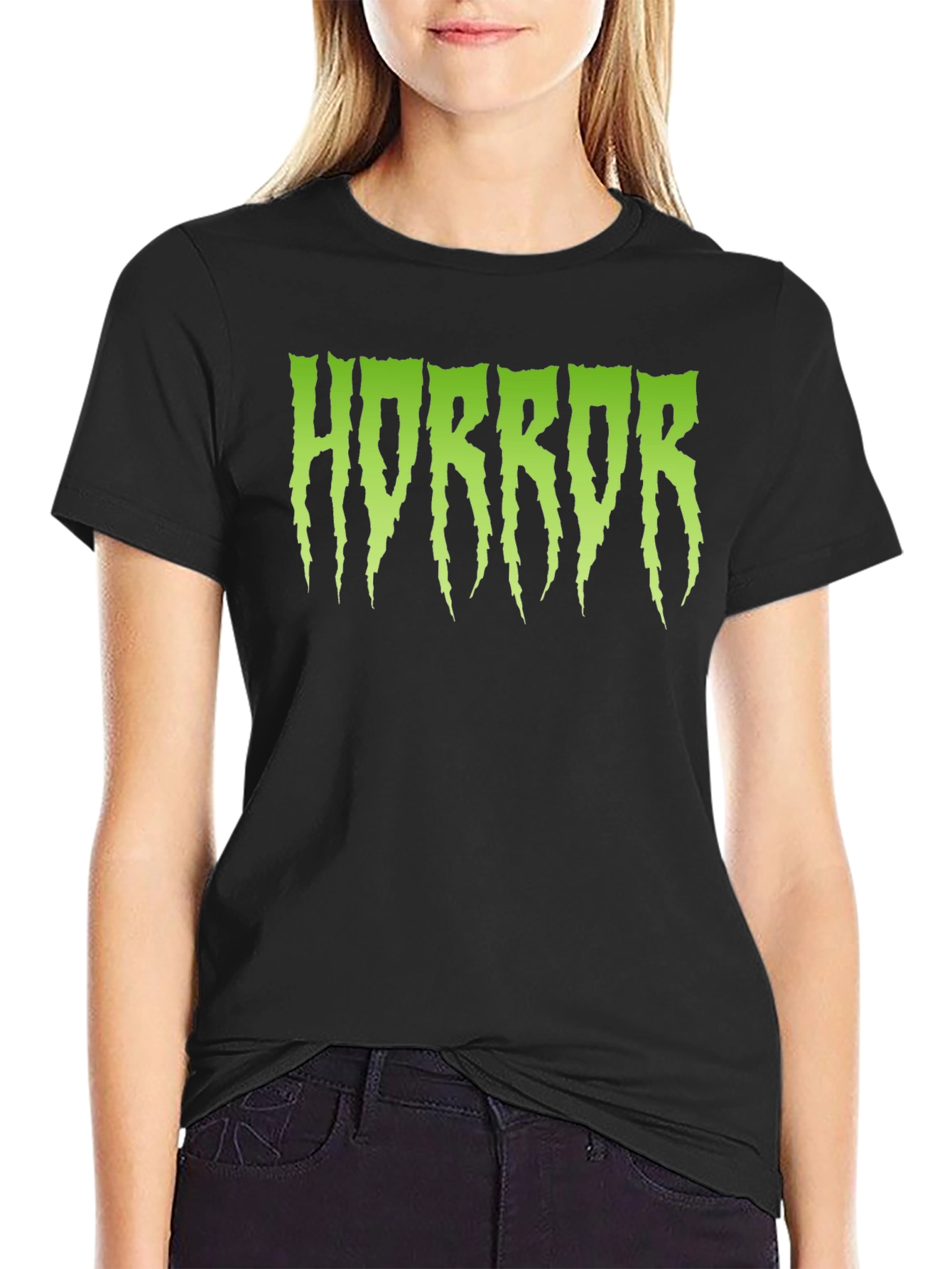 Black Horror Drip Graphic T-Shirt - Spooky Season Essential view 2