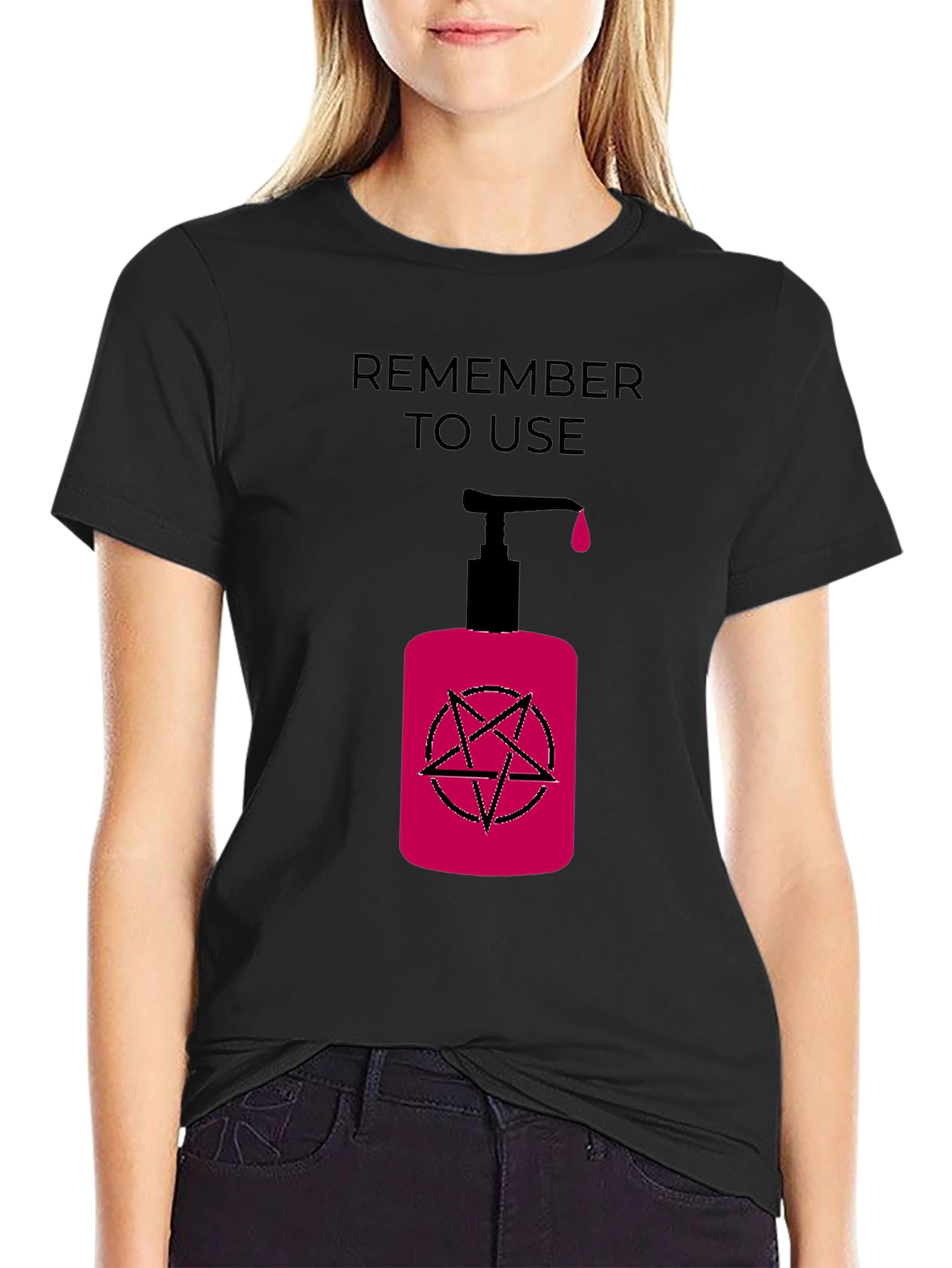 Black Remember to Use T-Shirt with Dark Humor Design view 2
