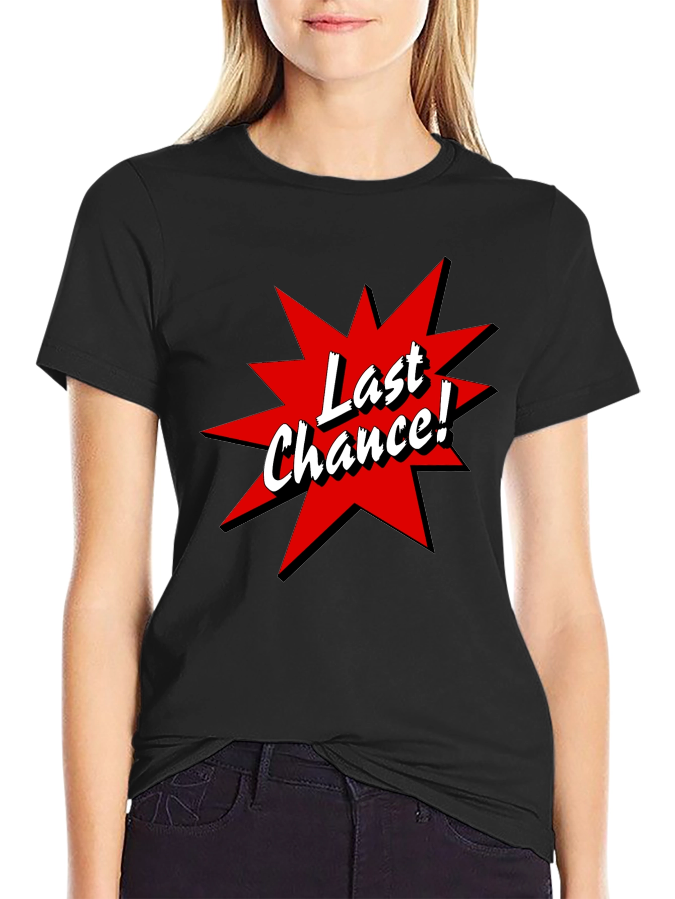 Black Last Chance T-Shirt - Black Tee view 2