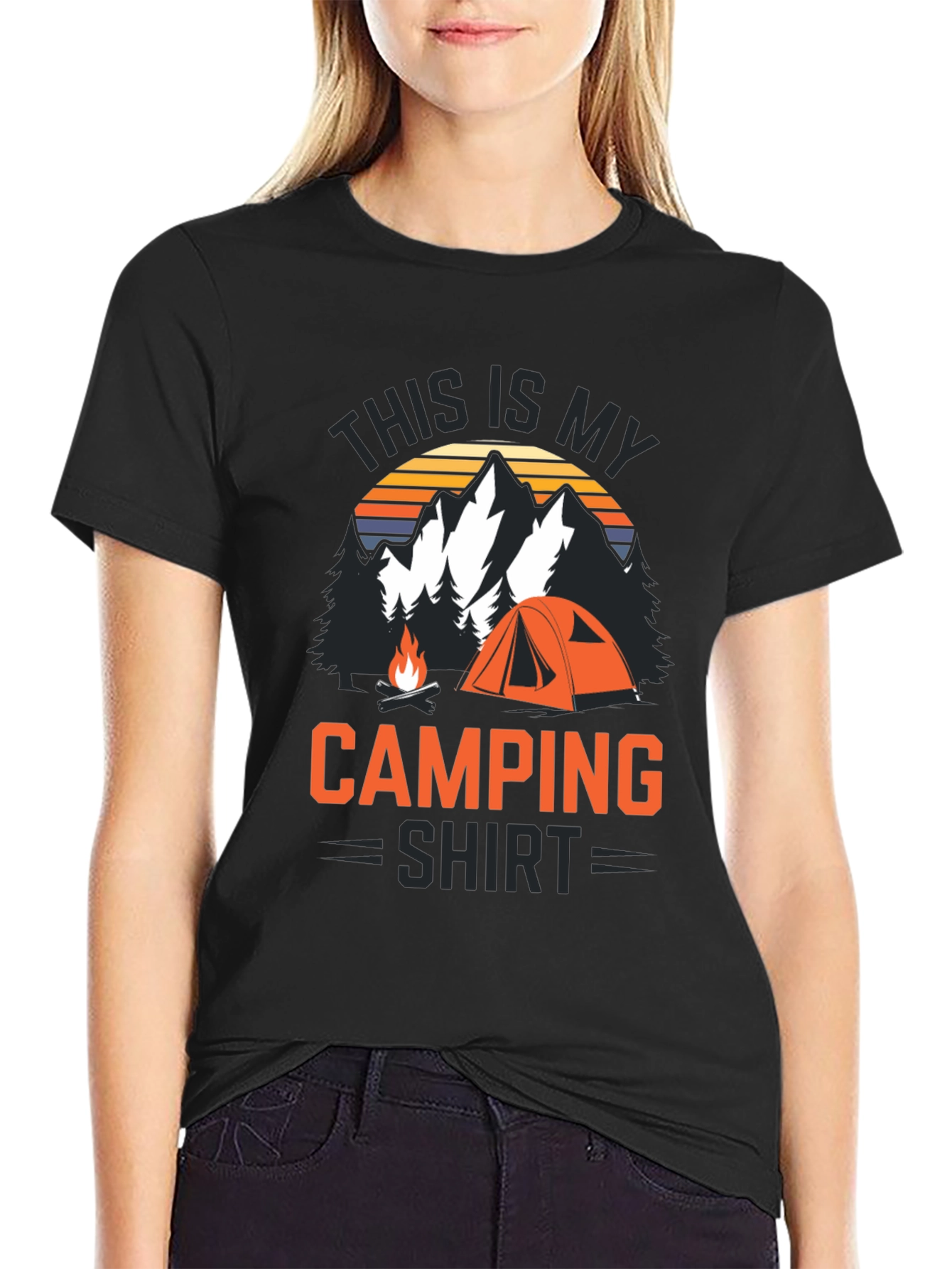 Black Camping Shirt - This is My Camping Shirt view 2