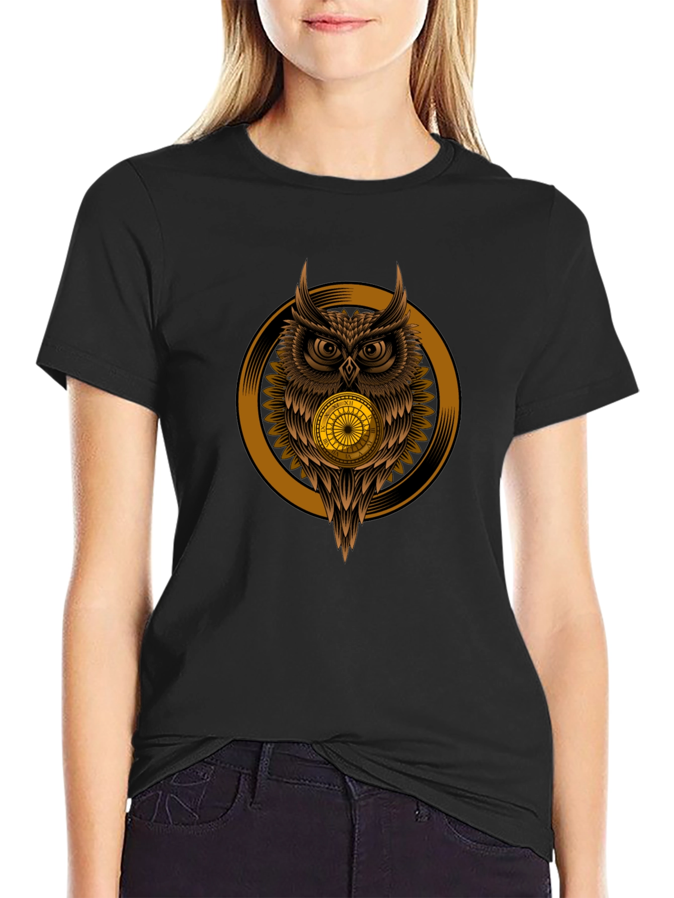 Black Owl Time T-Shirt view 2