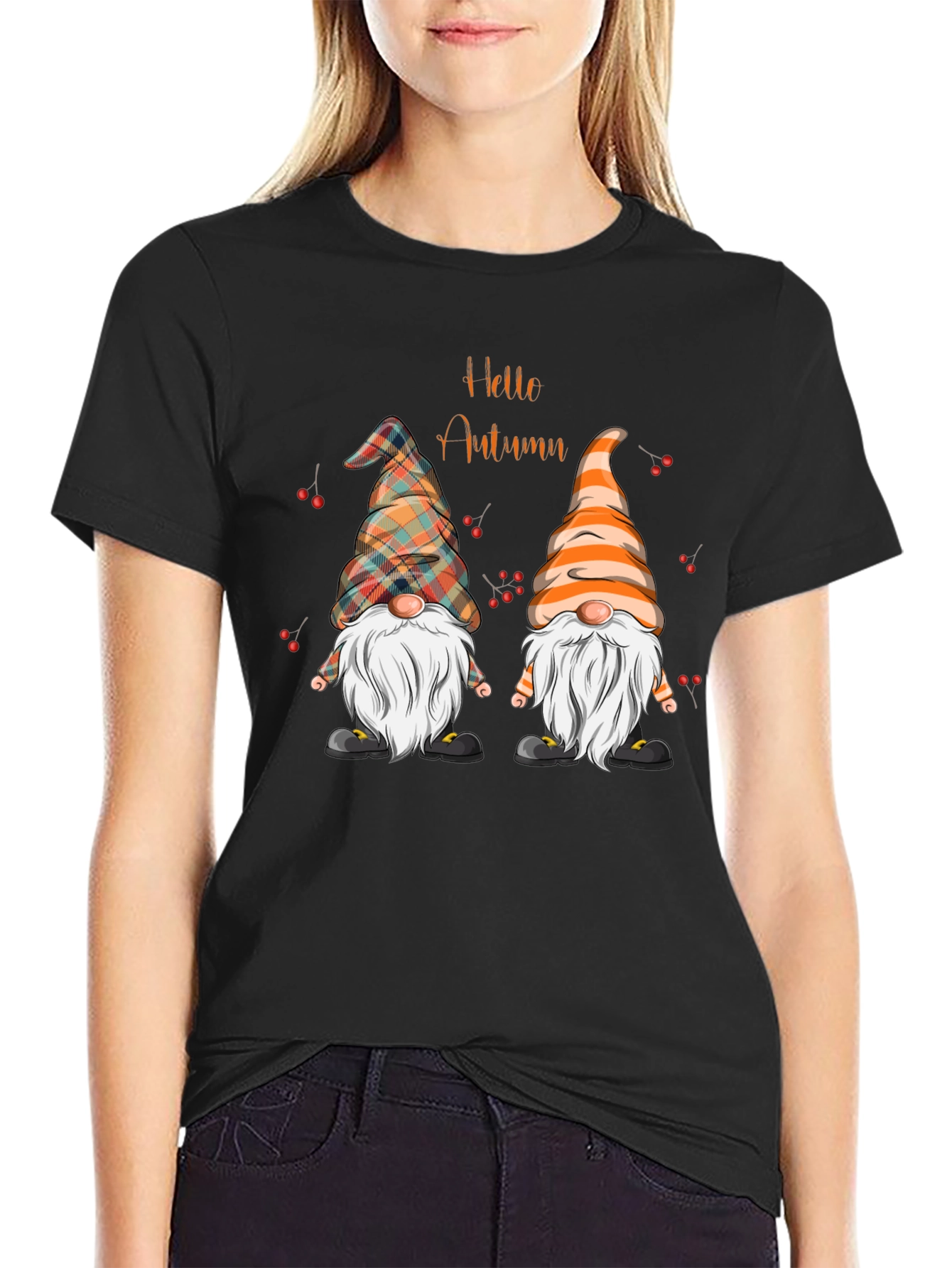 Hello Autumn Gnomes Graphic Tee - 2