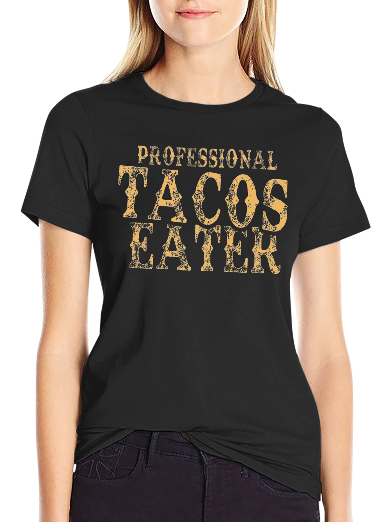 Black Professional Tacos Eater - Graphic Tee view 2