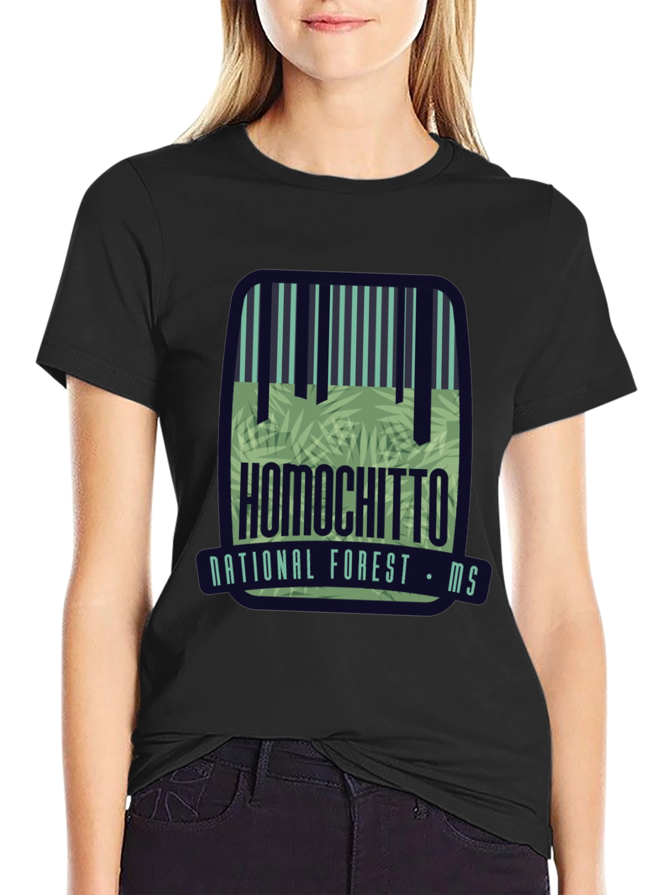 Black Homochitto National Forest T-Shirt view 2