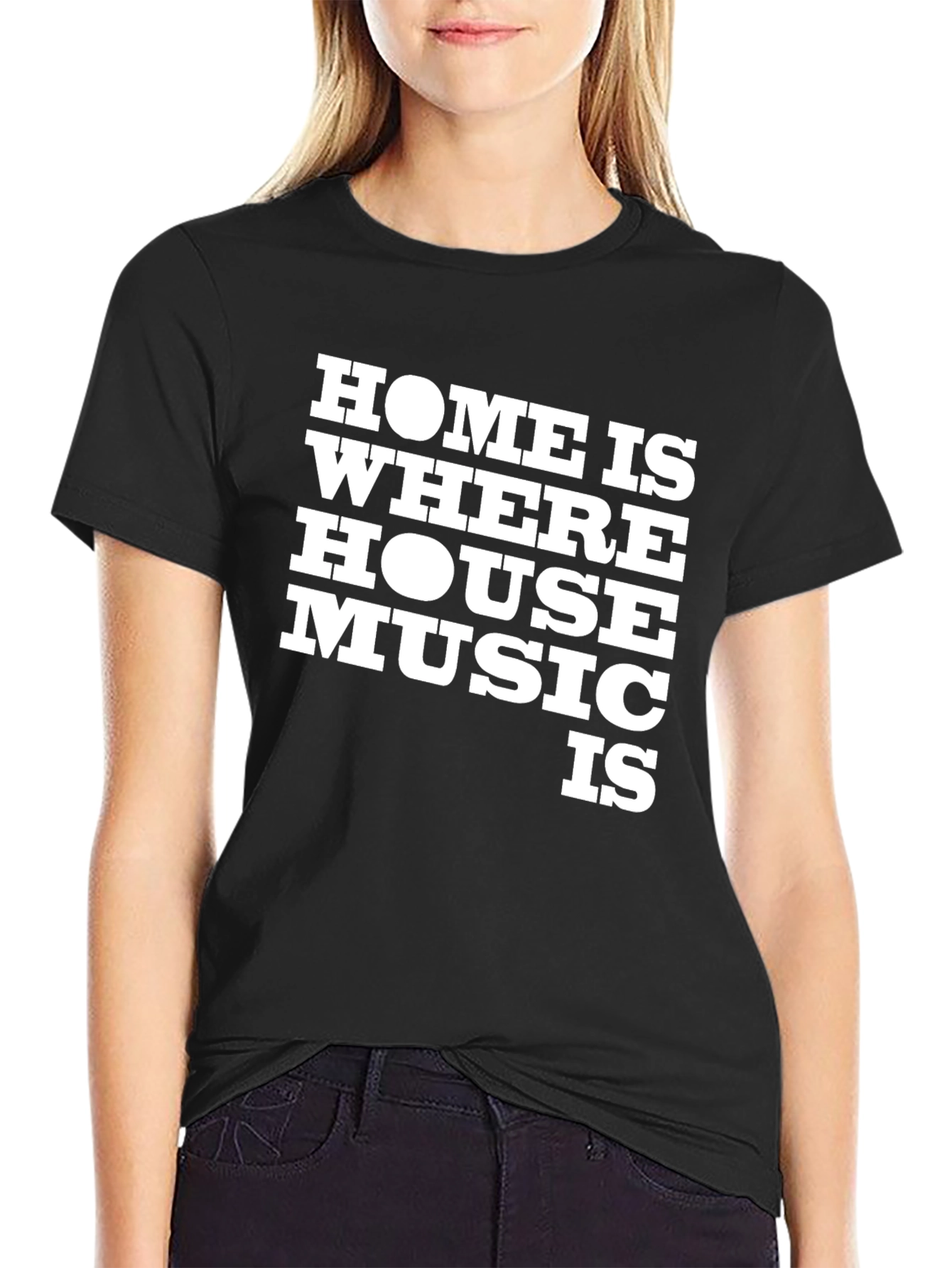 Black Home is Where House Music Is T-Shirt view 2