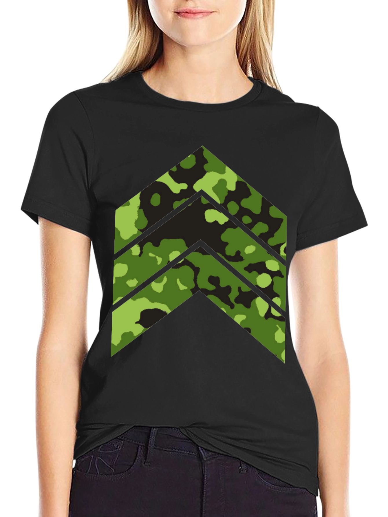 Black Camo Arrow Graphic Tee - Stylish Menswear view 2