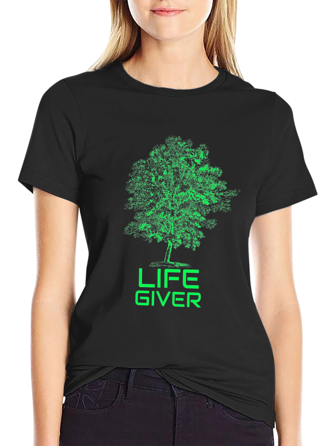 Black Life Giver Tree Graphic Tee view 2