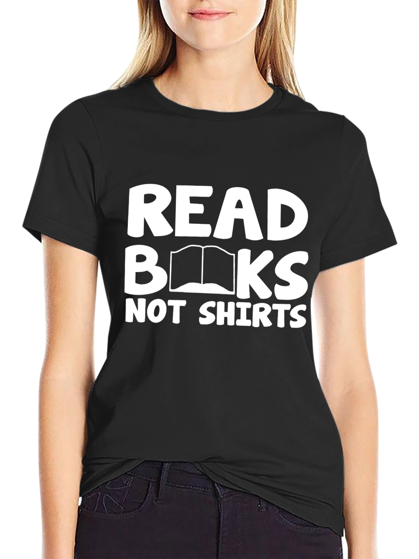 Black Read Books, Not Shirts - Graphic Tee view 2