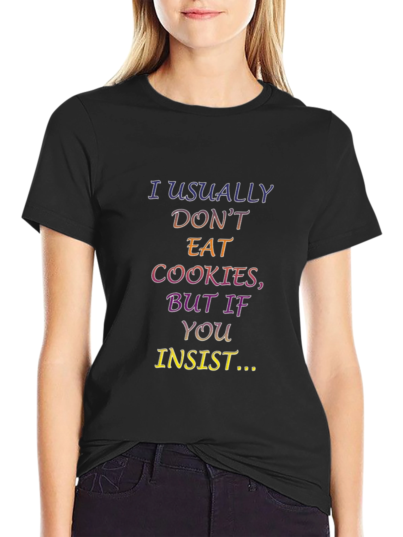 Black Cookie Lover's Novelty T-Shirt view 2