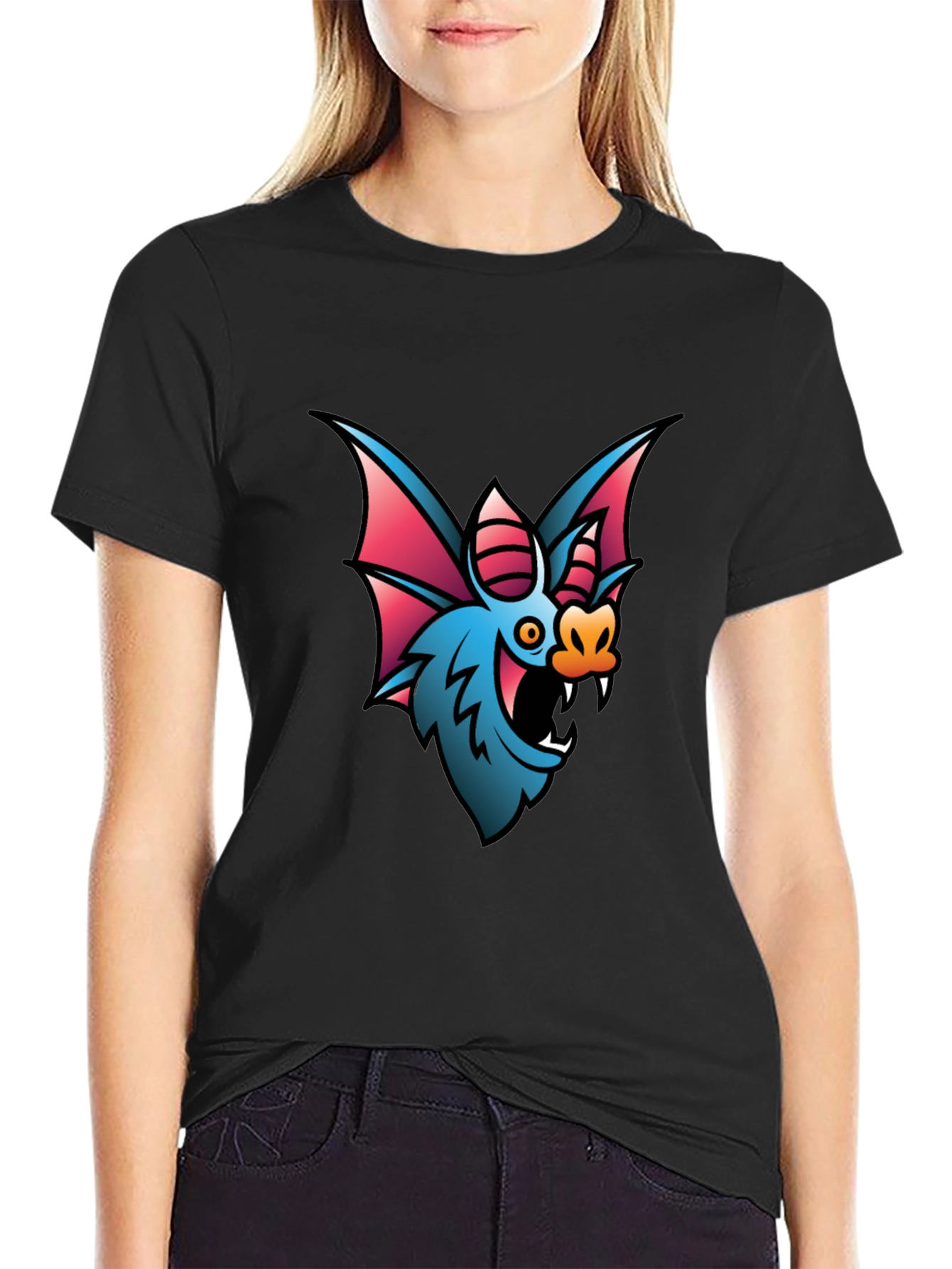 Black Bat Graphic T-Shirt - Unique & Stylish Design view 2