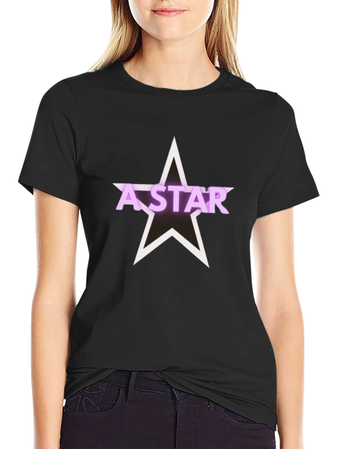 Black A-Star Graphic Tee - Men's Black Short Sleeve view 2