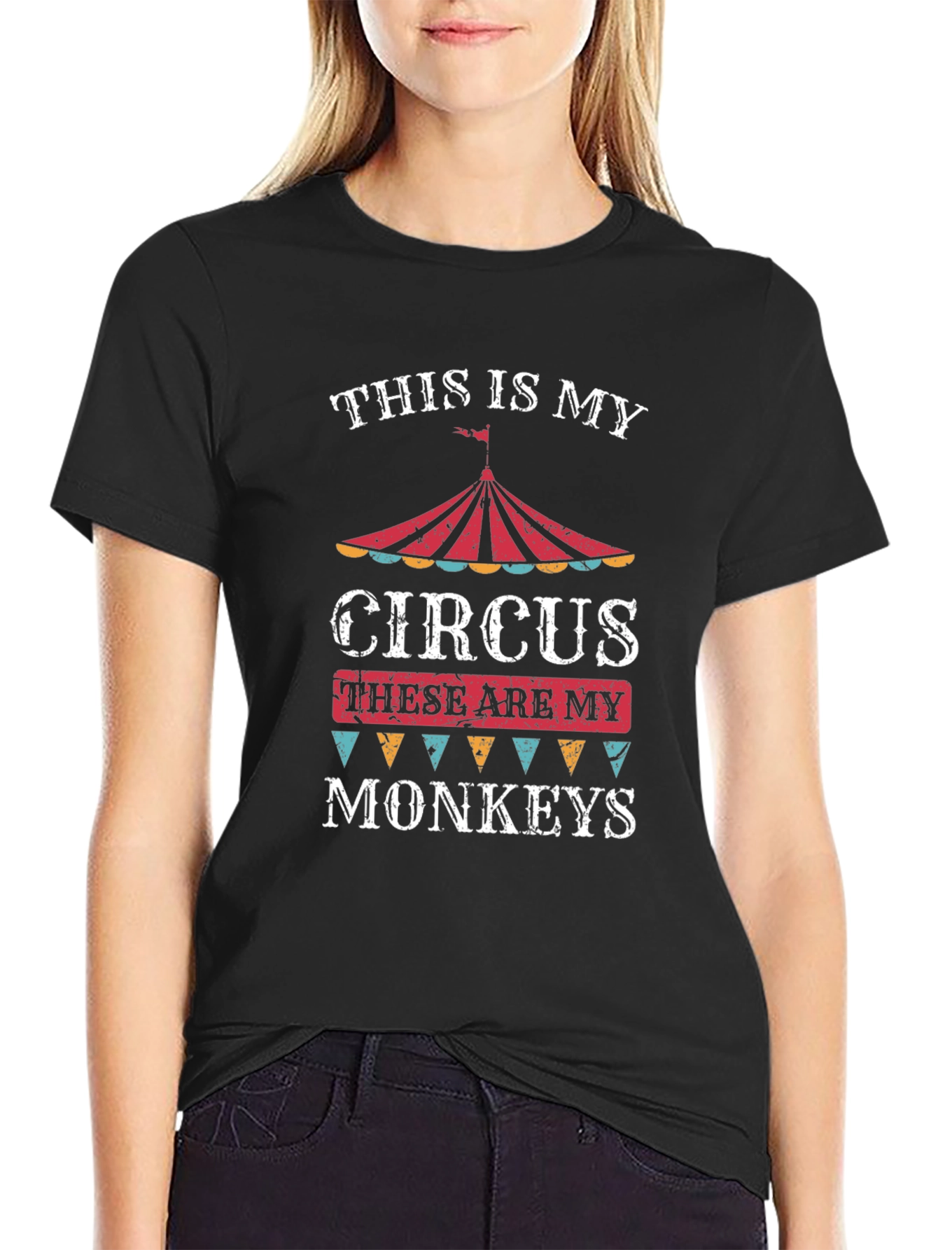 Black This Is My Circus These Are My Monkeys T-Shirt view 2