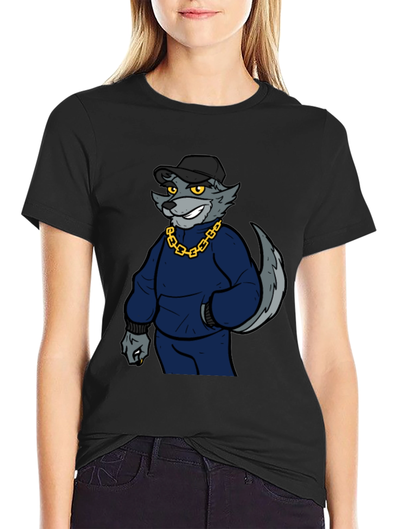 Cool Wolf Graphic Print Tee - 2