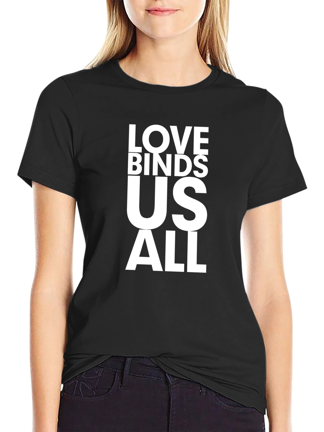 Black Love Binds Us All Graphic Tee - Black T-Shirt view 2