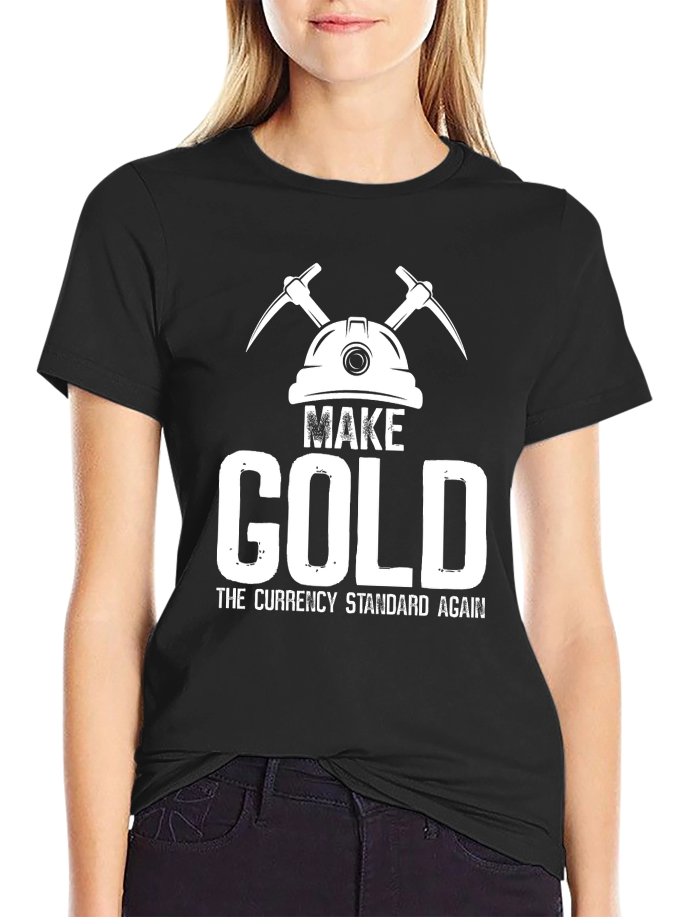 Black Make Gold The Currency Standard Again T-Shirt view 2