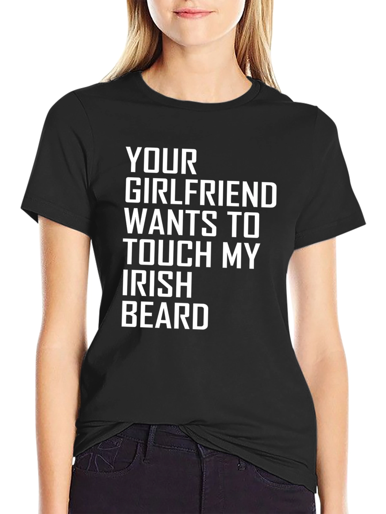 Black Irish Beard Graphic Novelty T-Shirt view 2