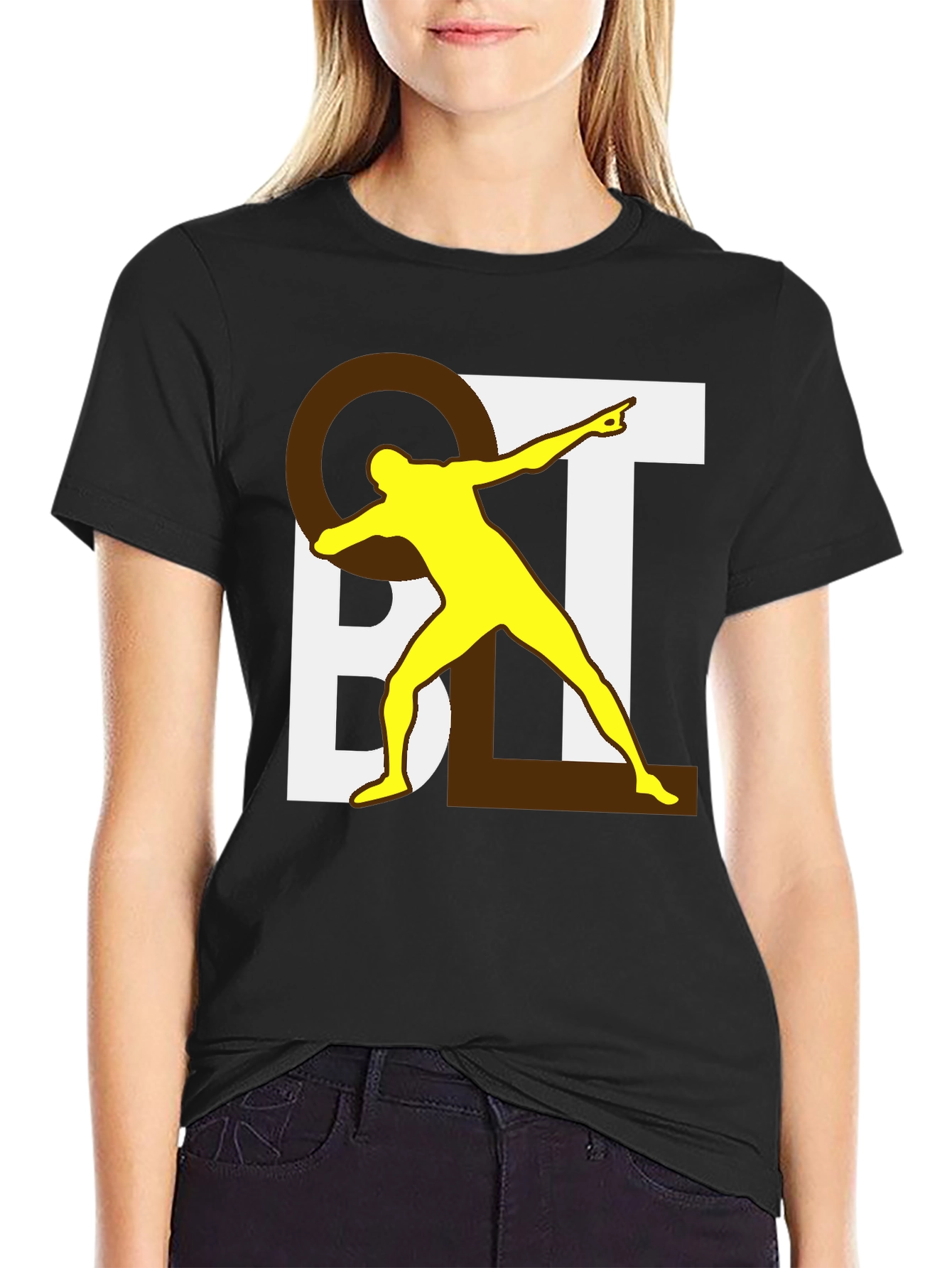 Black Novelty Graphic Tee - QBL Dabbing Player Black T-Shirt view 2