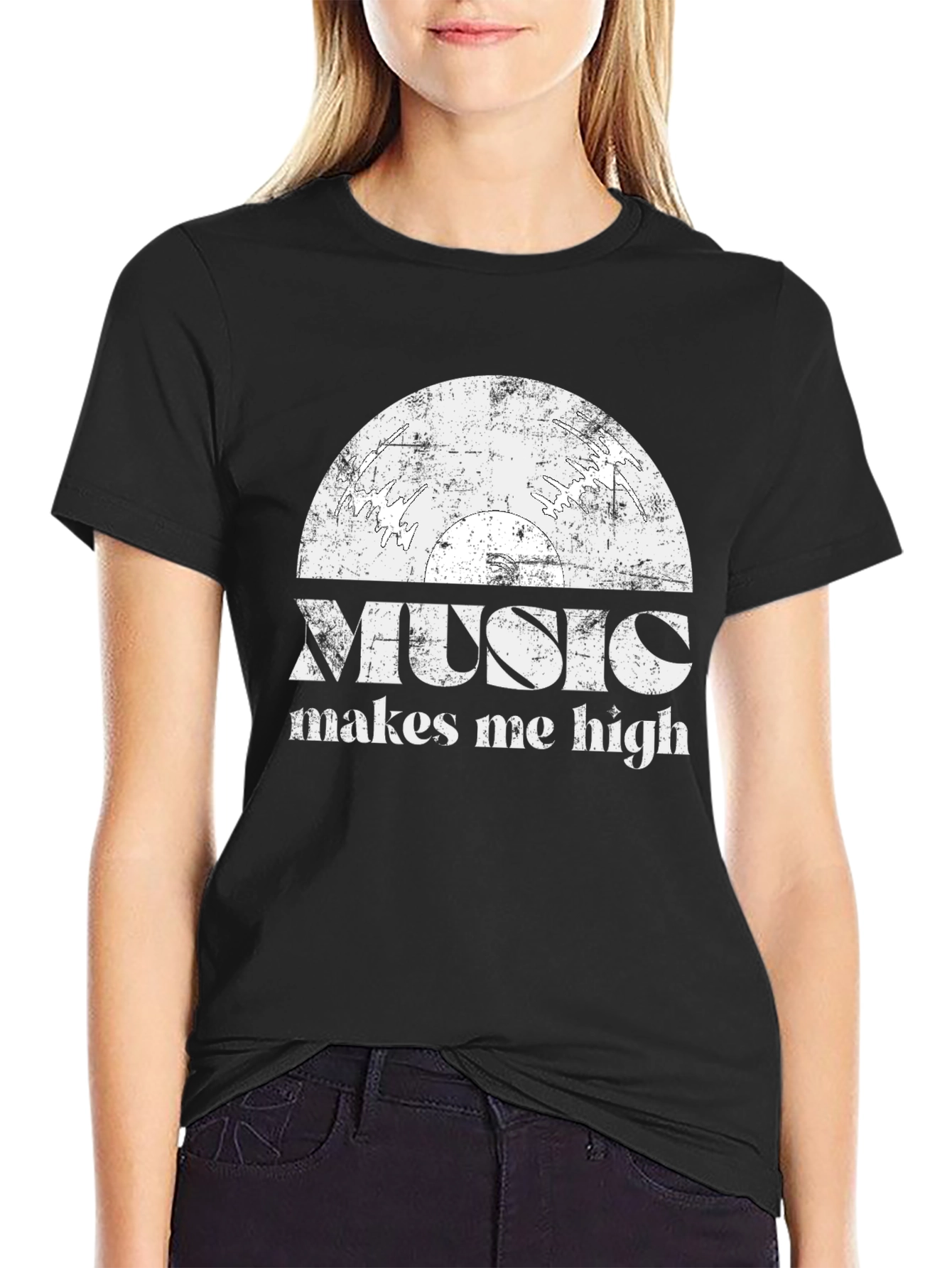 Black Music Makes Me High Graphic Tee view 2