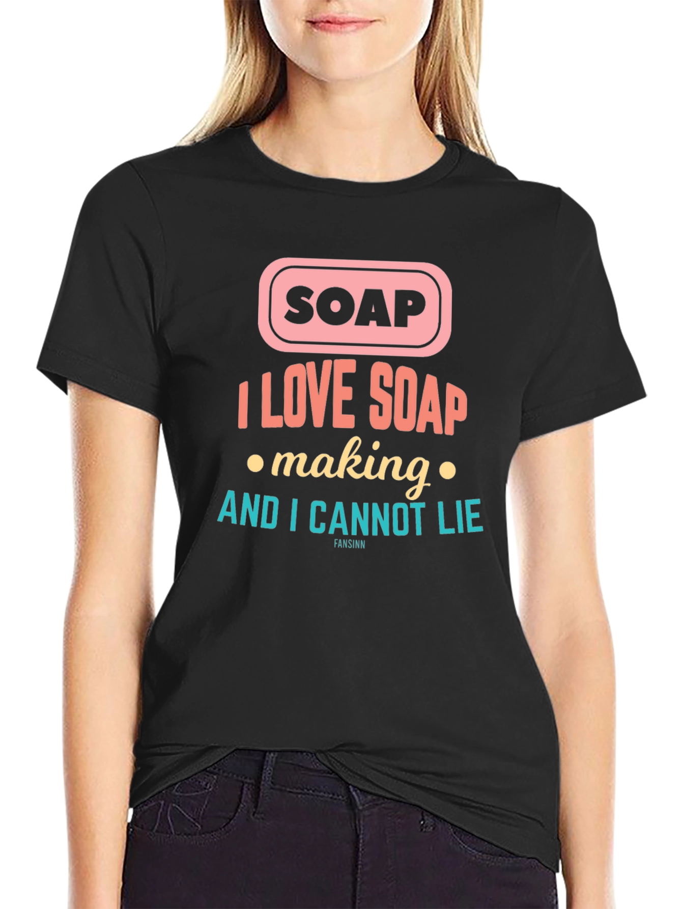 Black Soap Lover's T-Shirt: I Love Soap Making view 2