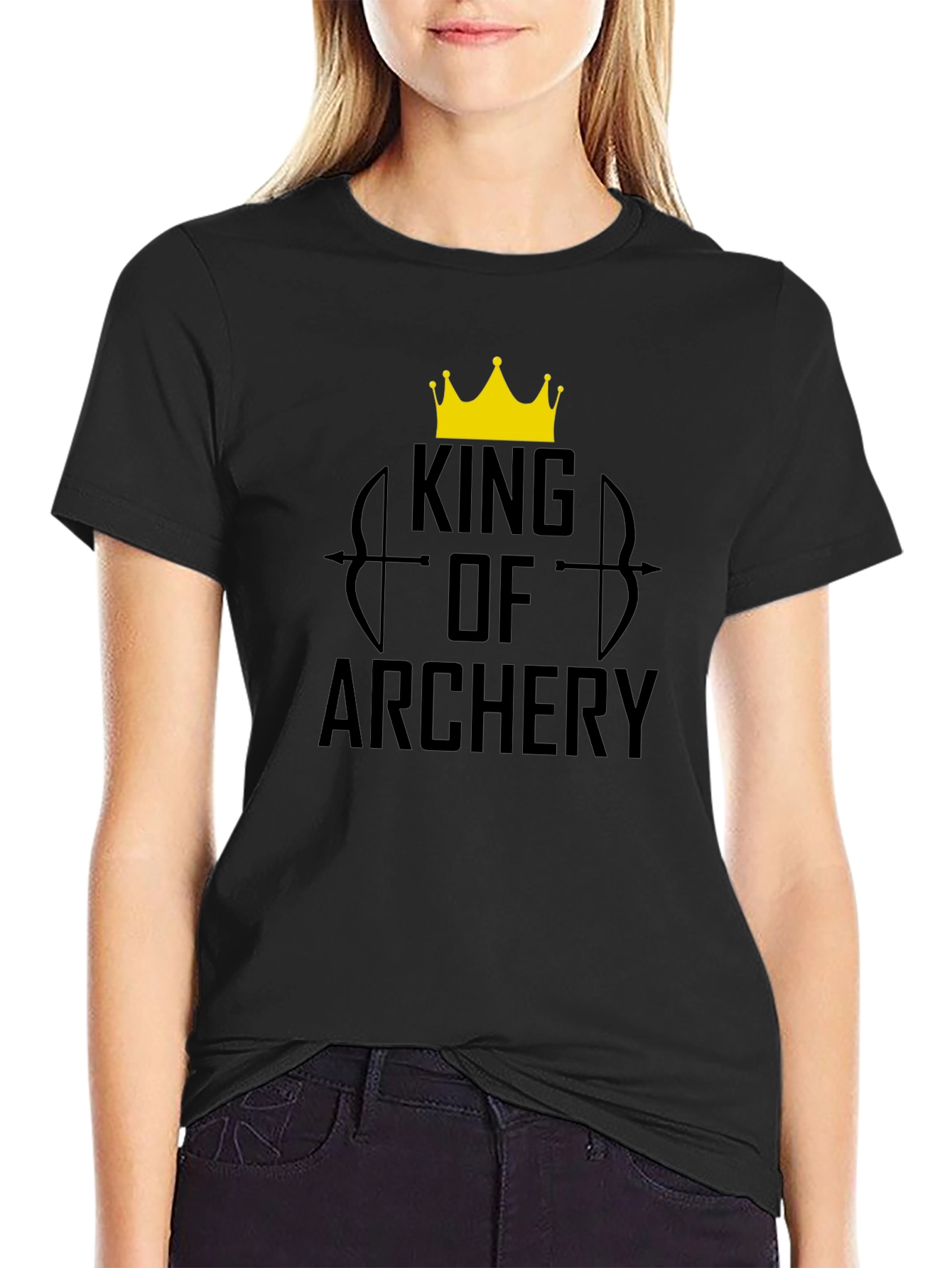 Black King of Archery Black T-Shirt view 2