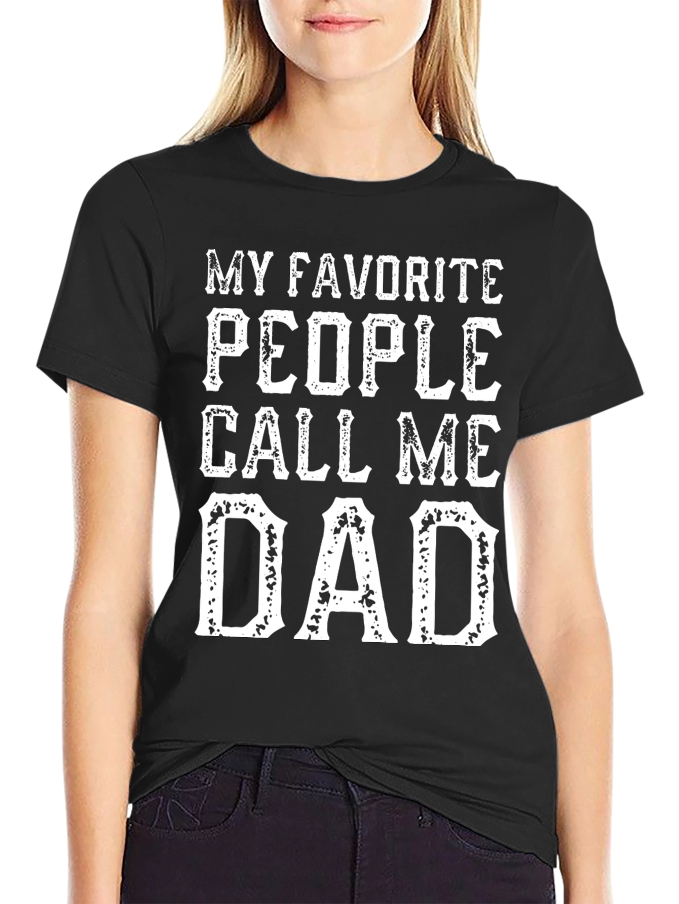 Black My Favorite People Call Me Dad T-Shirt view 2