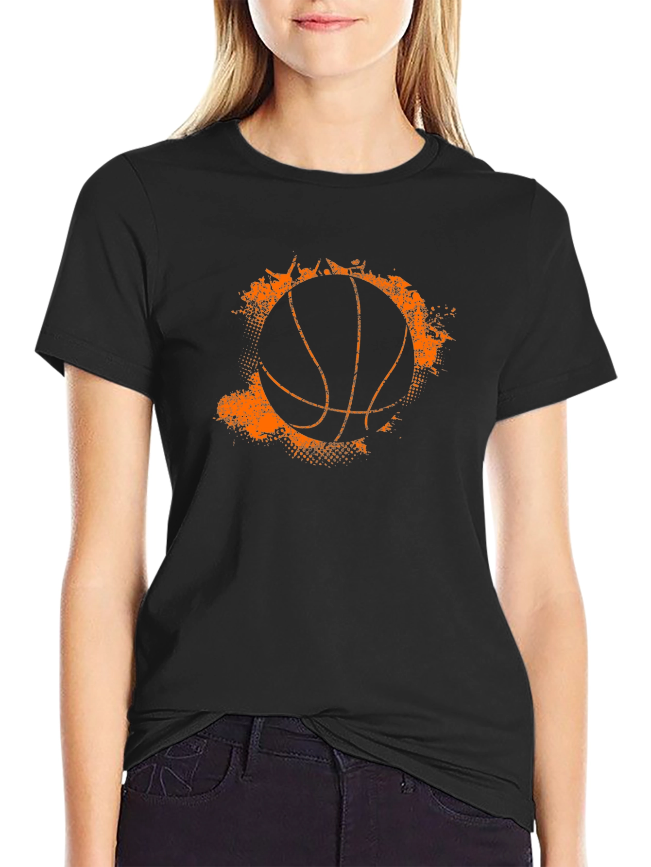 Black Basketball Graphic Tee - Black view 2