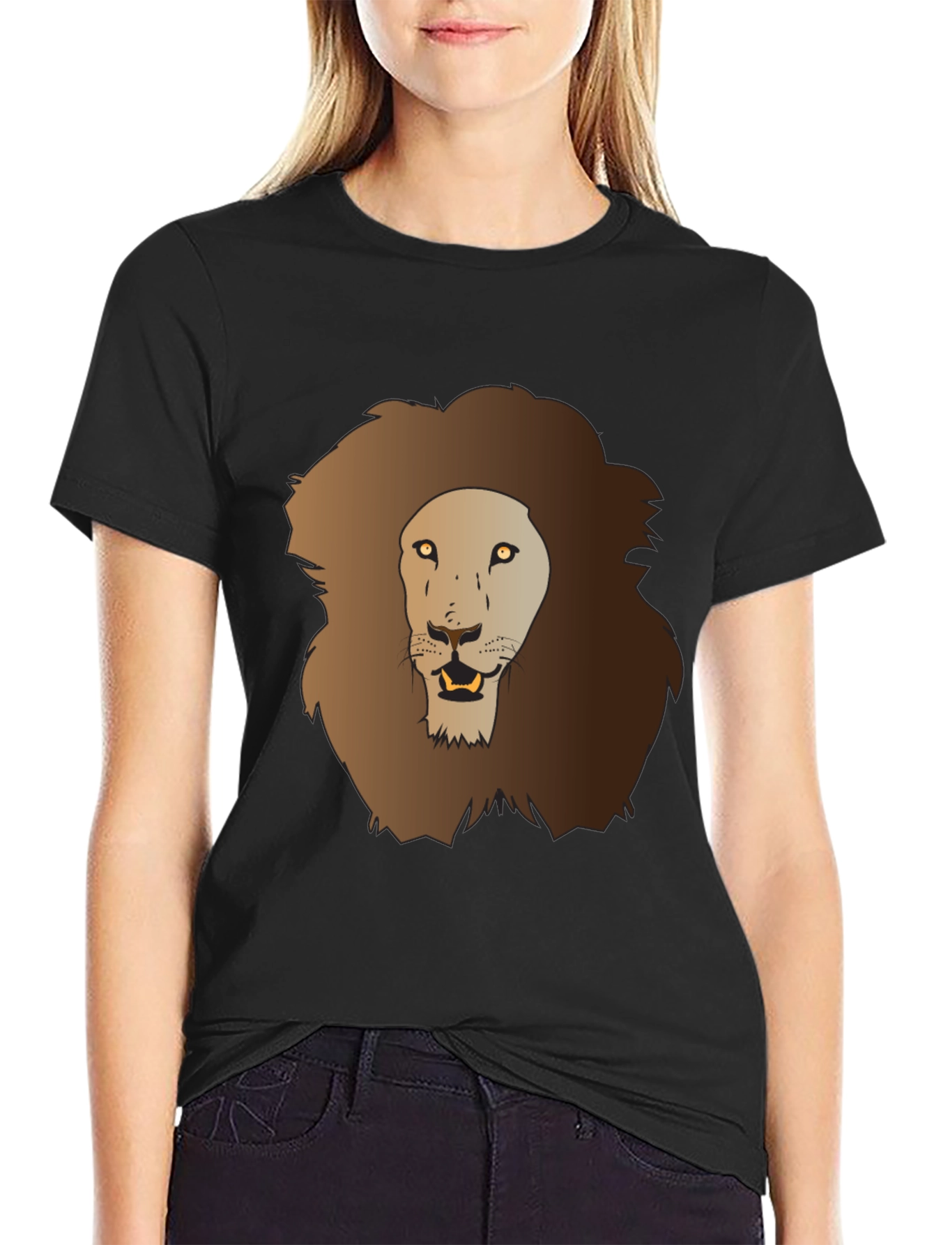 Black Lion Graphic Tee - Men's Black T-Shirt view 2