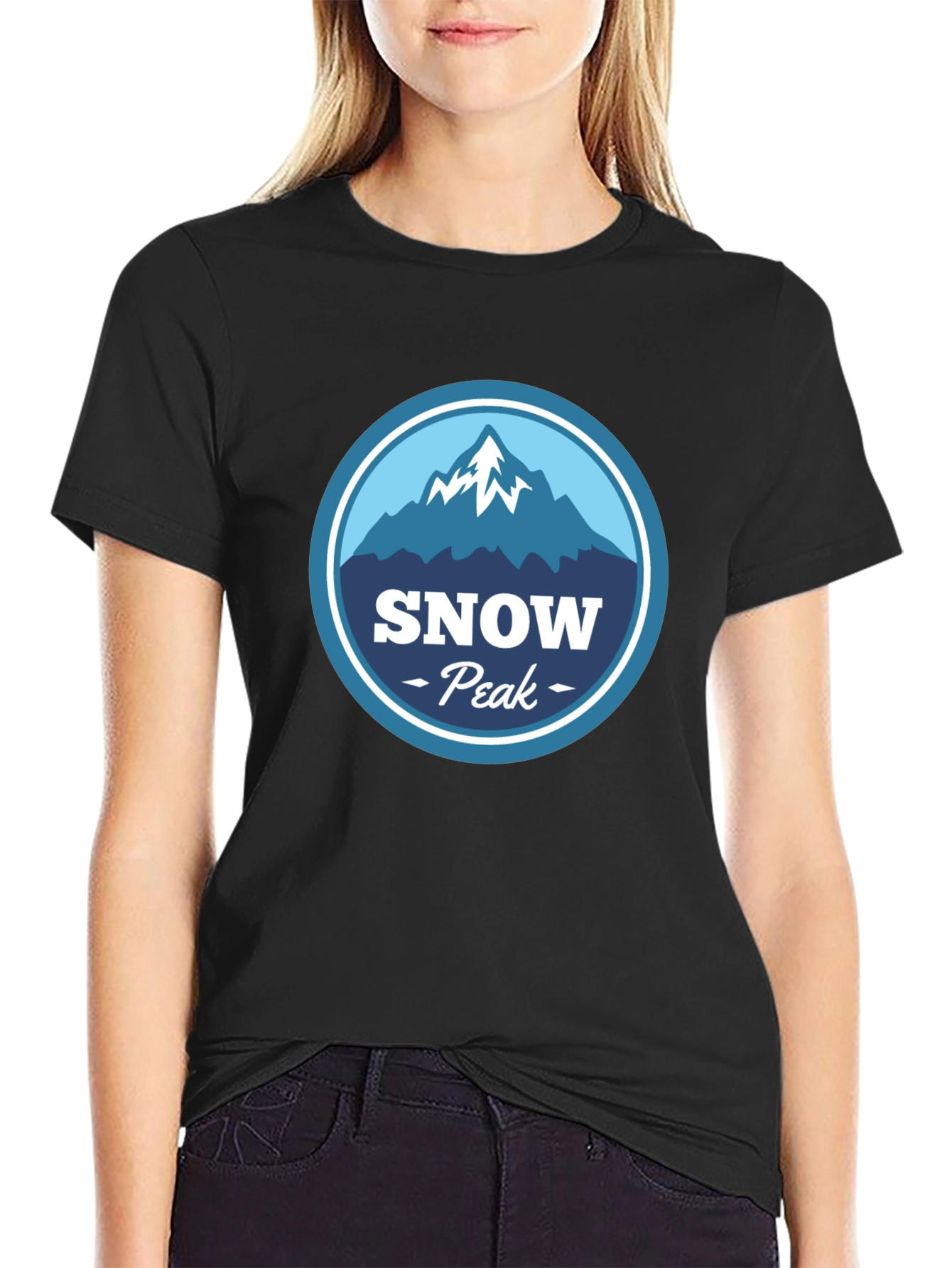 Black Snow Peak Graphic Tee - Mountain Adventure view 2