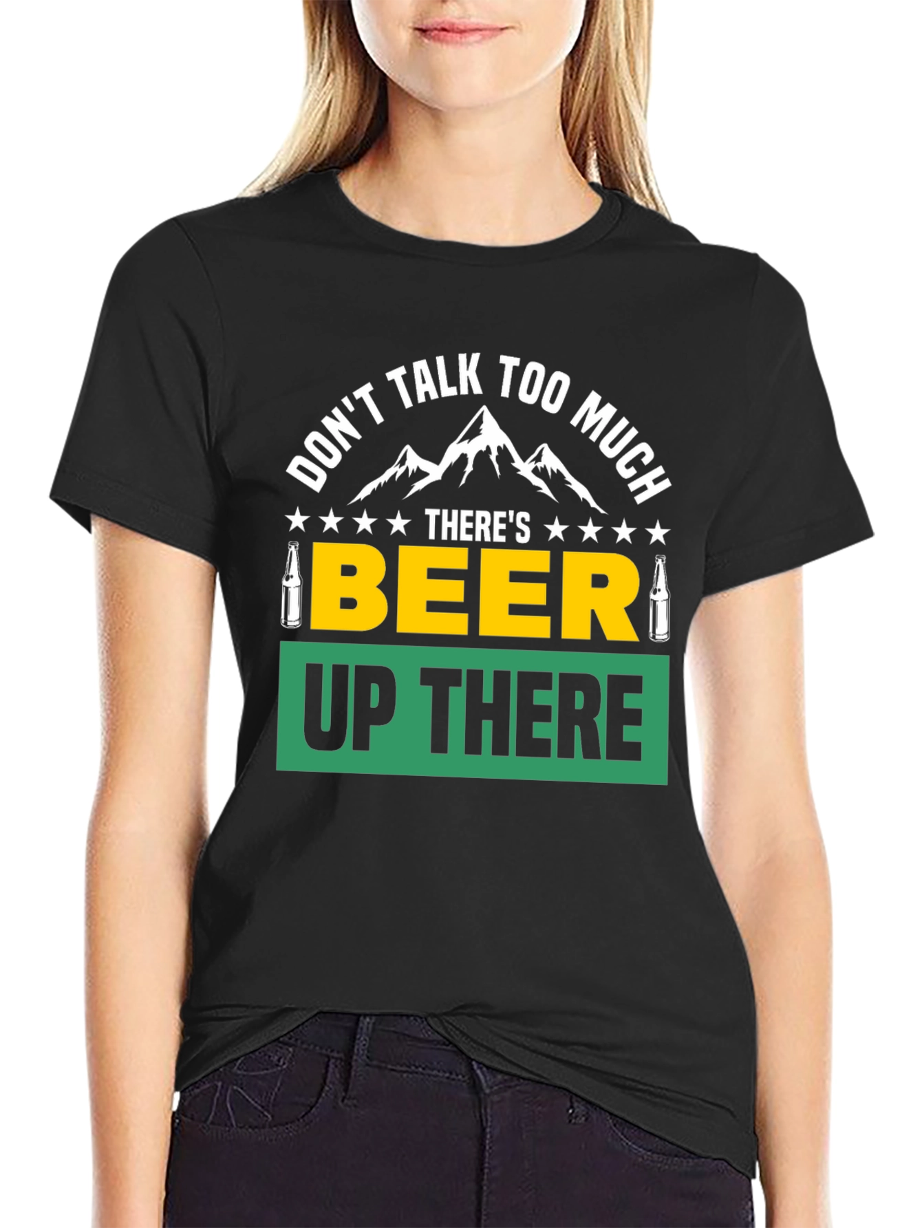 Black Don't Talk, Beer Up There Graphic Tee view 2