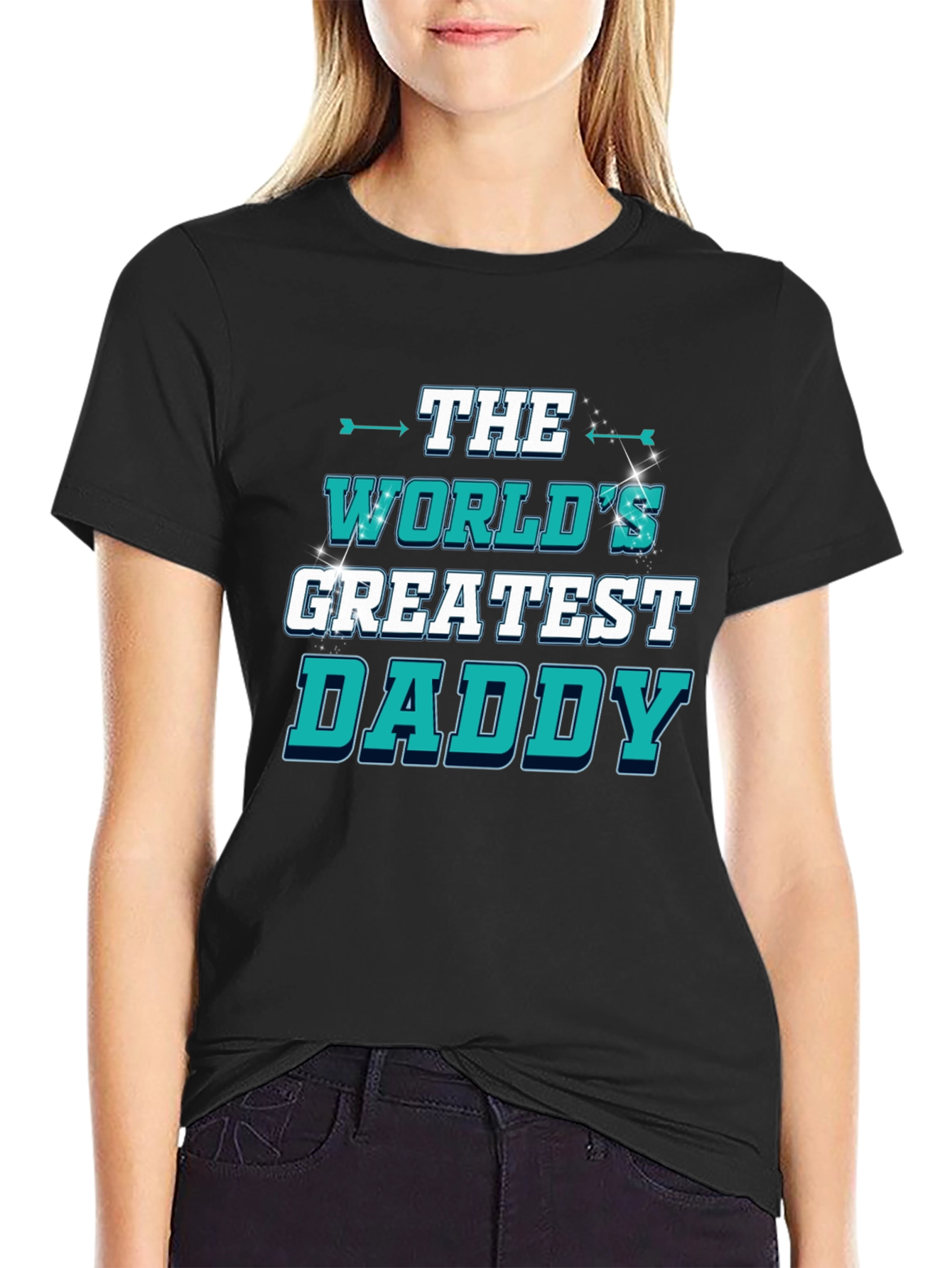Black World's Greatest Daddy T-Shirt - Gift for Dad view 2