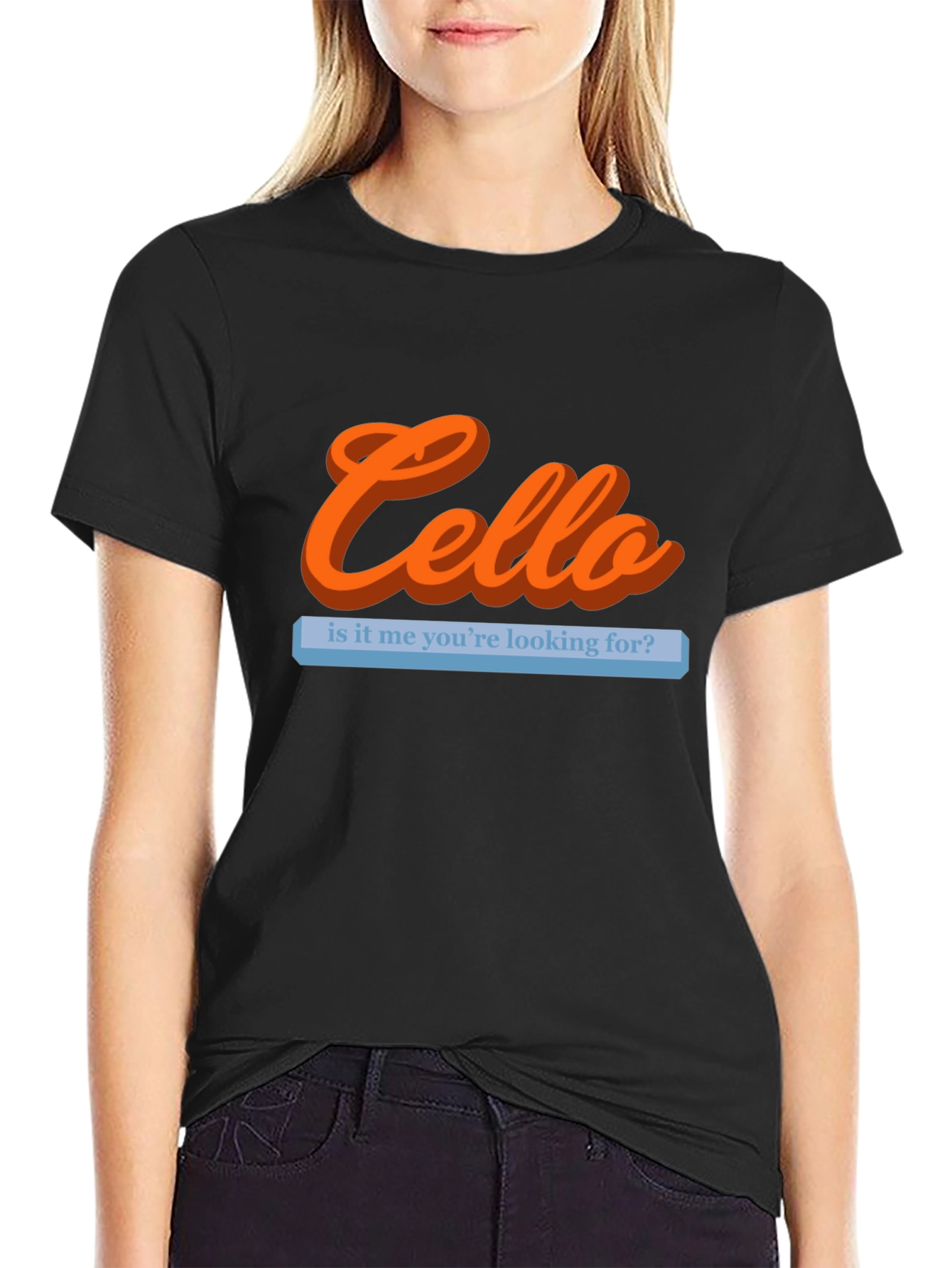 Black Cello Is It Me You're Looking For T-Shirt view 2