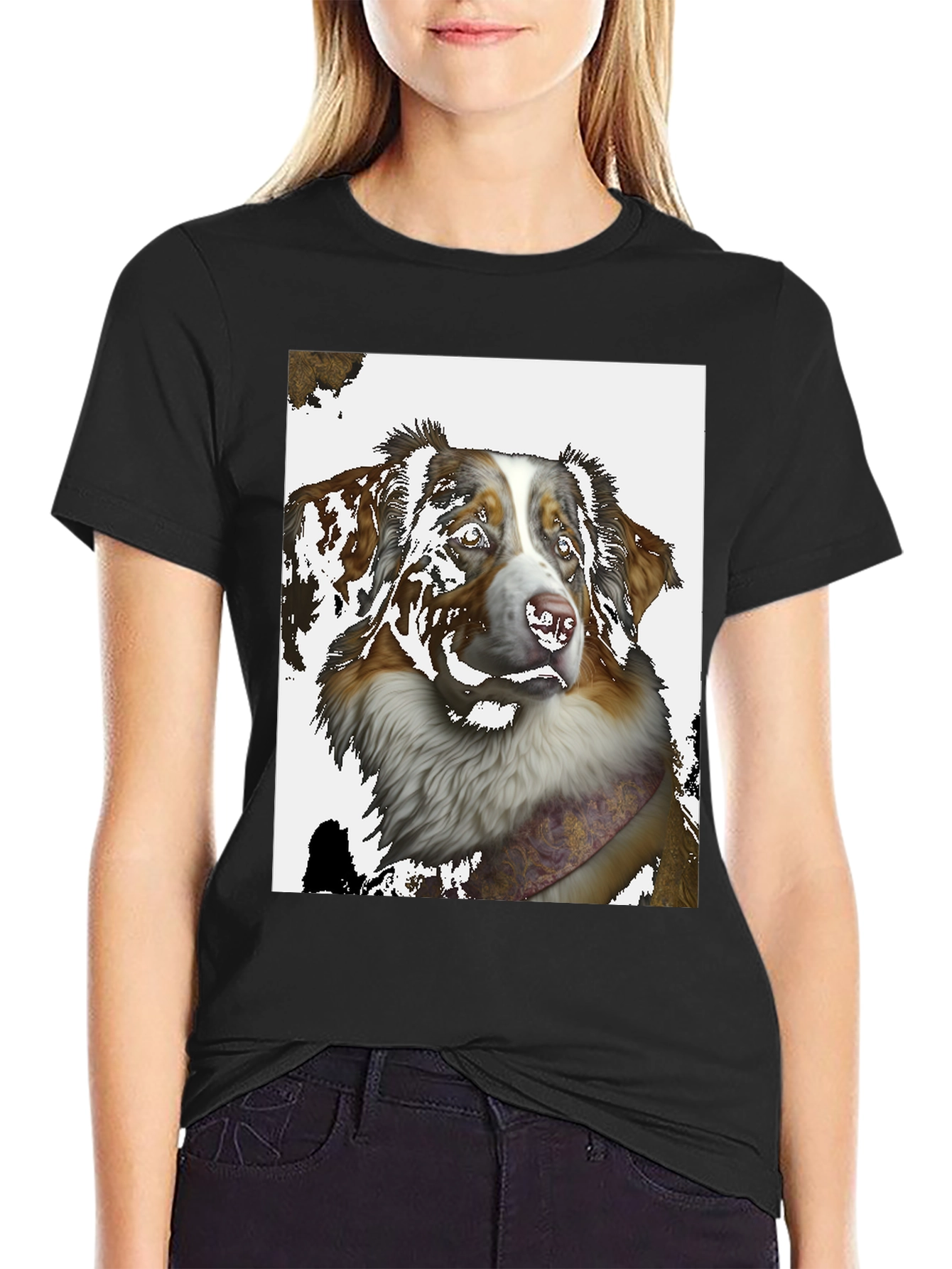 Black Dog Graphic Black T-Shirt view 2