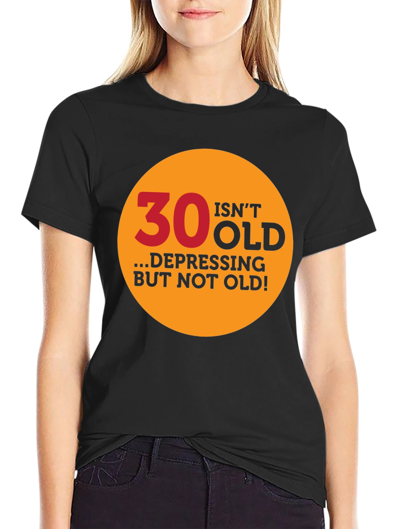 Black 30 Isn't Old Graphic Tee - Men's Black T-Shirt view 2
