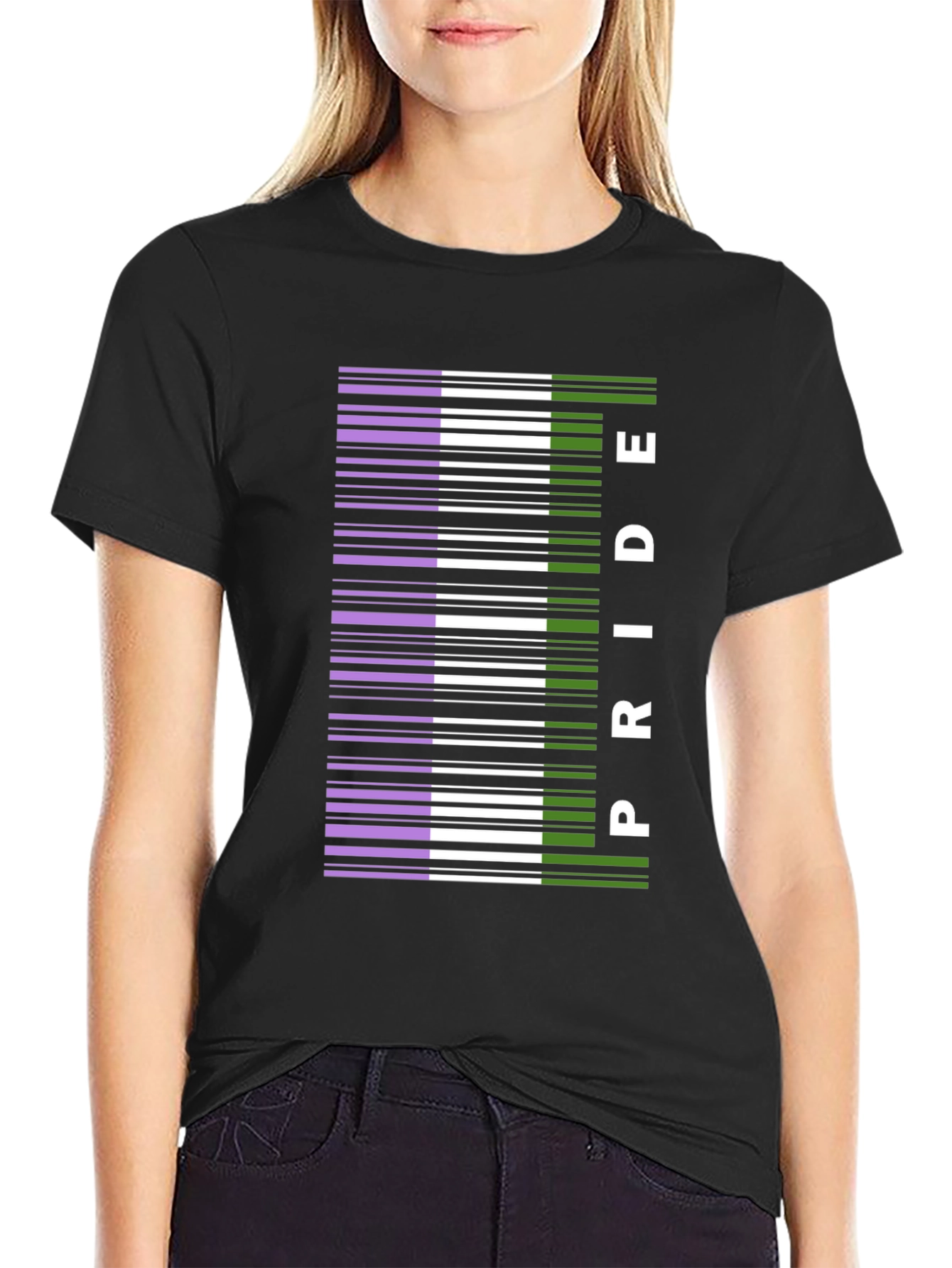 Pride Barcode Graphic Tee - Black - 2