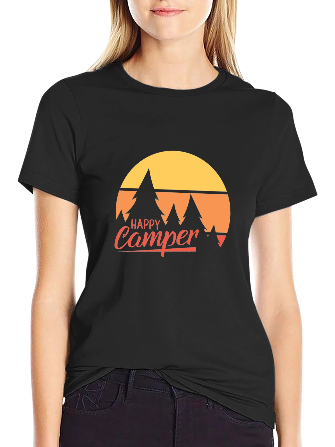 Black Happy Camper Graphic Tee - Adventure Awaits! view 2