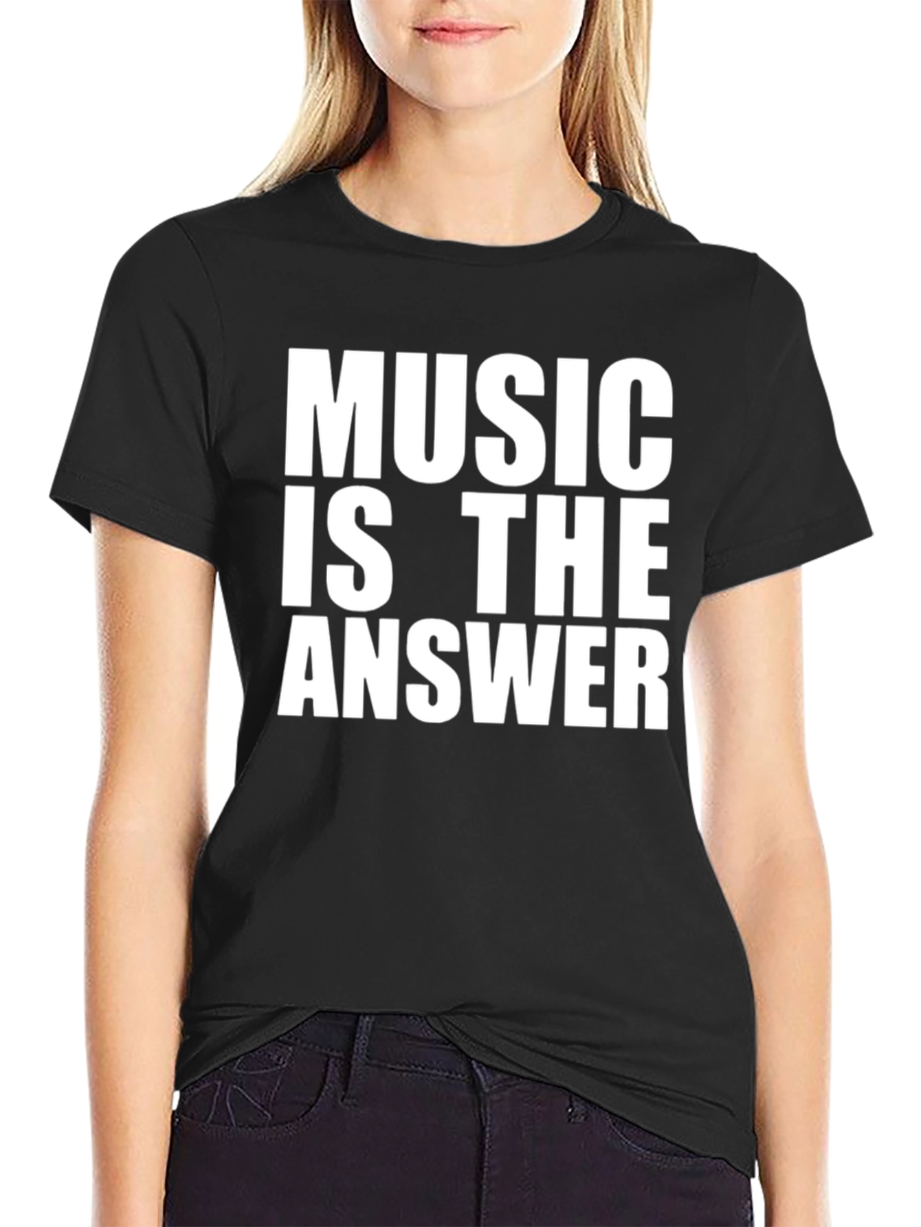 Black Music is the Answer Graphic T-Shirt view 2