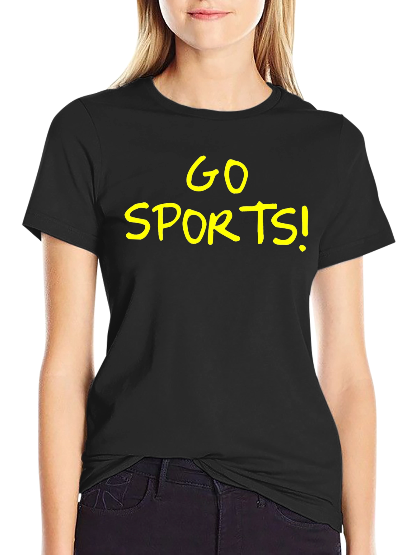 Black Go Sports! Black Graphic T-Shirt view 2