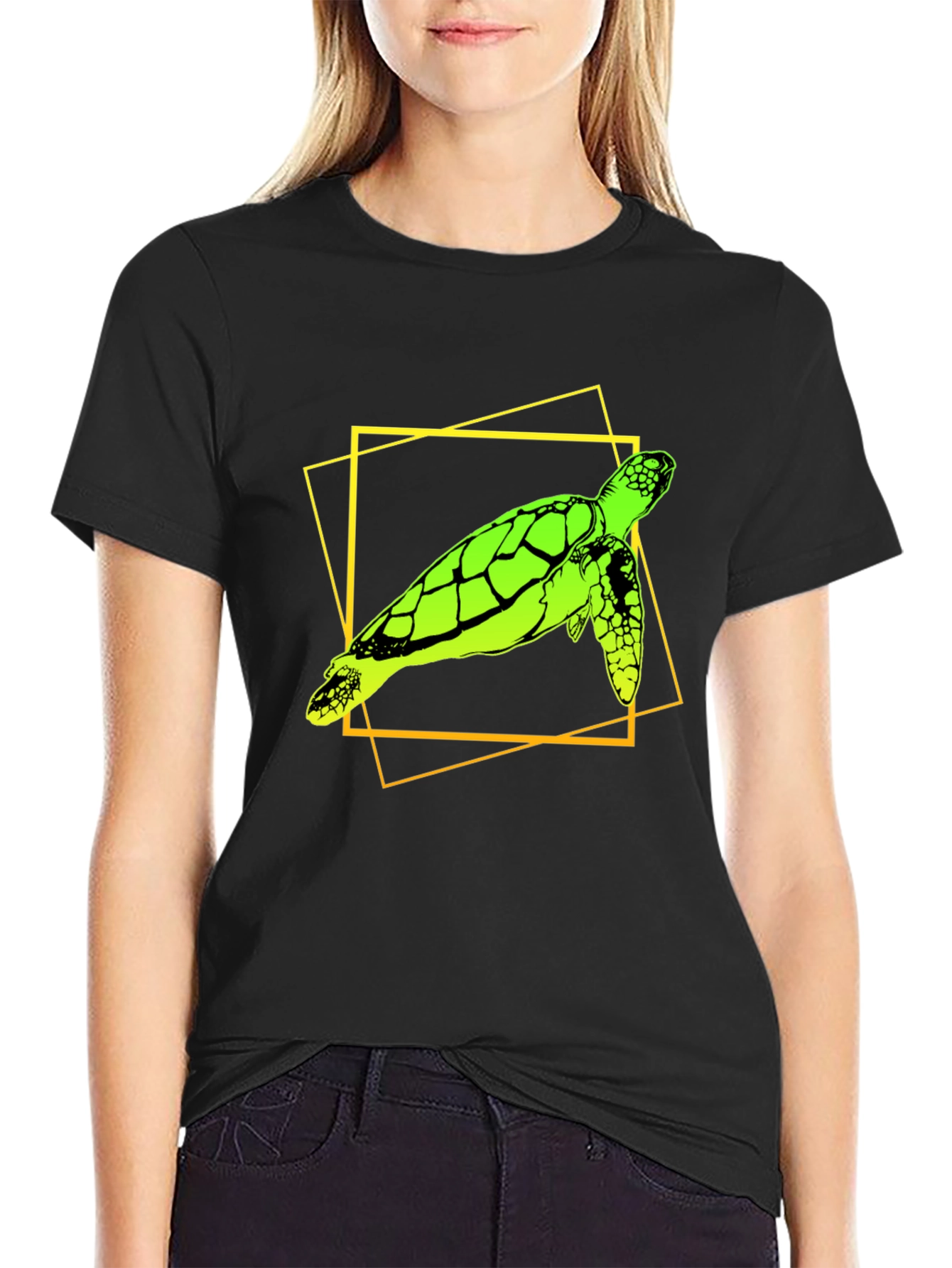 Black Turtle Graphic Tee - Black view 2